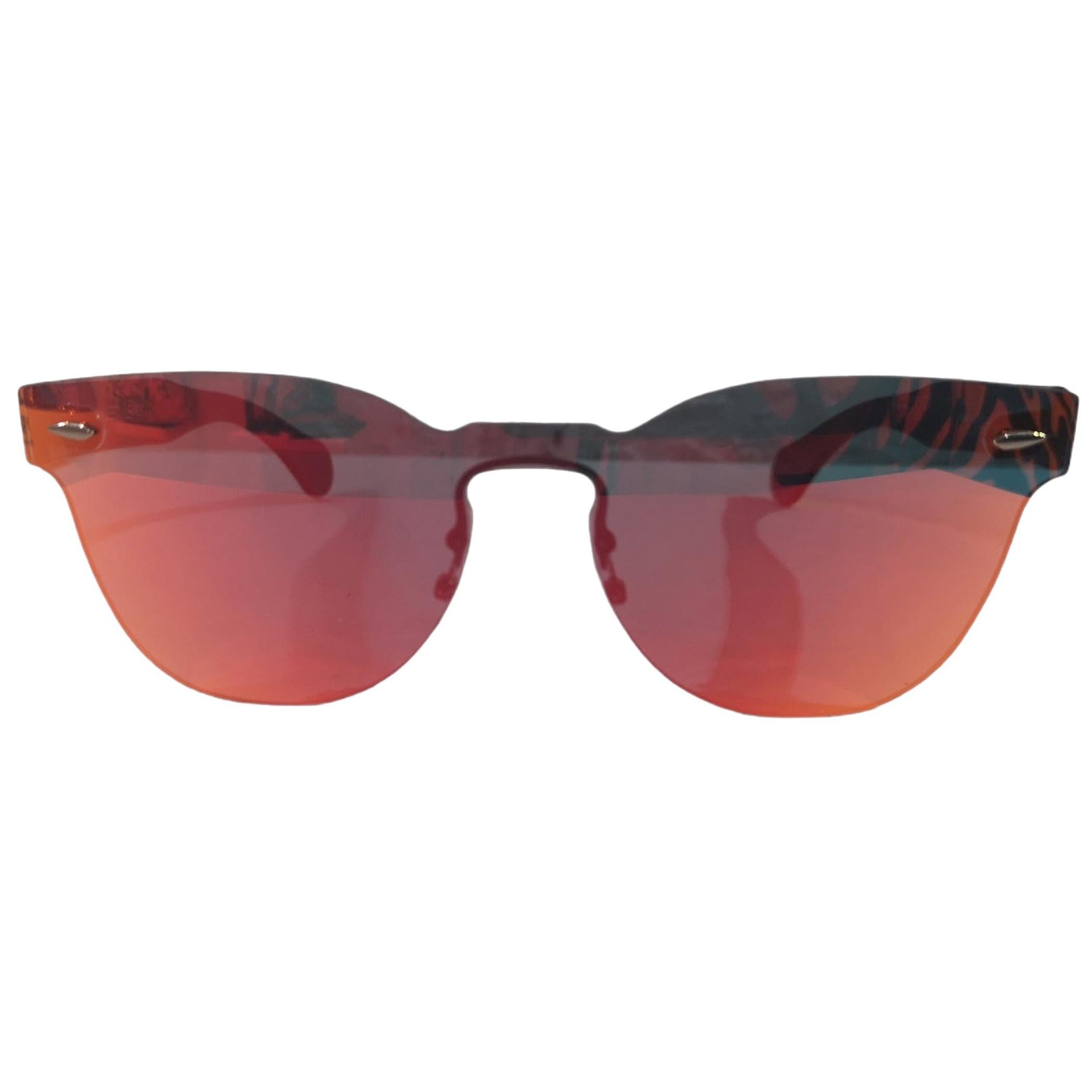 Orange mirrored sunglasses