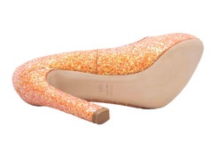 Orange Miu Miu Glitter Pumps Size 39.5