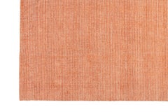 Apadana Orange Moderner Boho-Teppich aus Bambus oder Seide