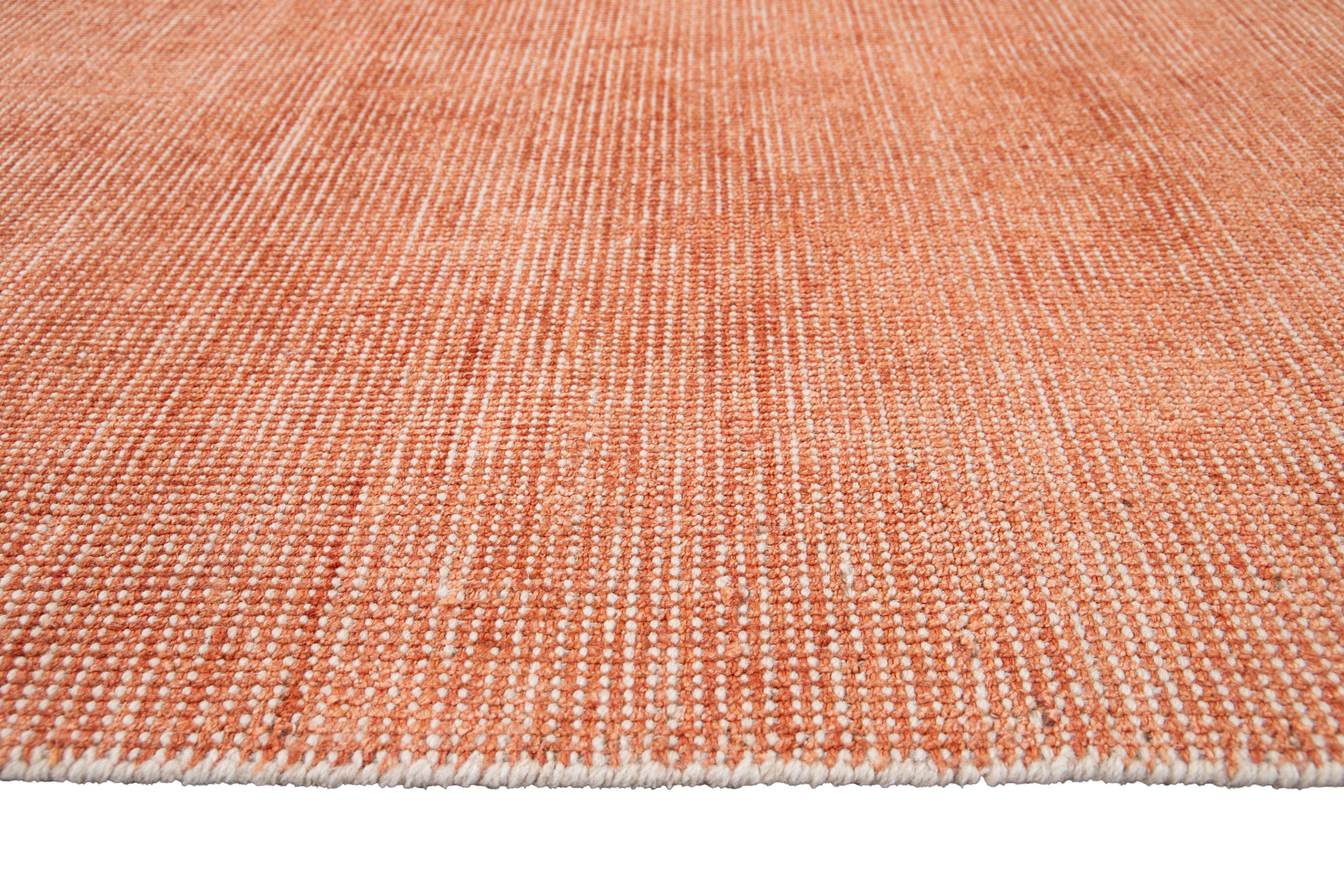 orange boho rug