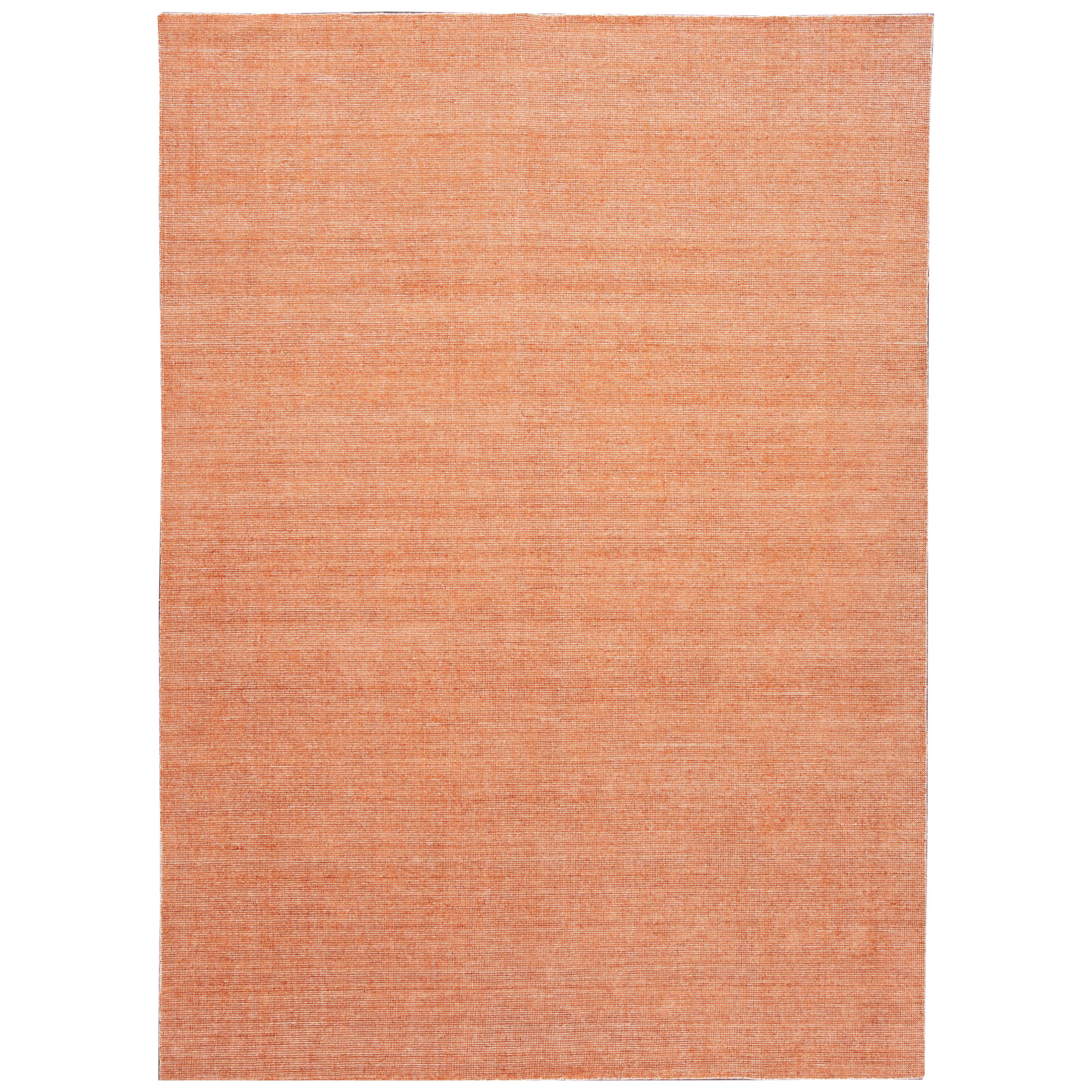Apadana Orange Modern Bamboo or Silk Boho Handmade Rug For Sale