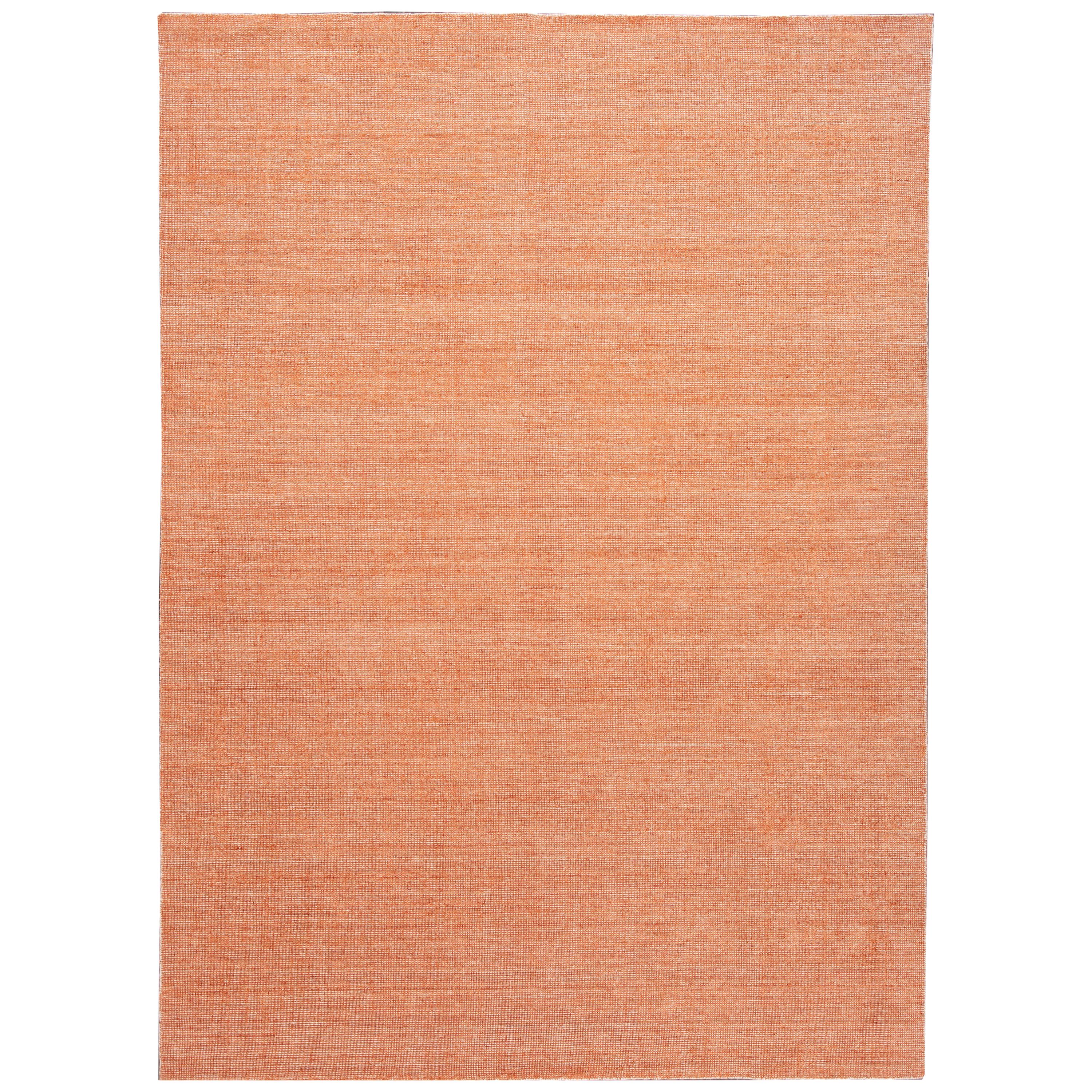 Apadana Orange Modern Bamboo or Silk Boho Handmade Rug