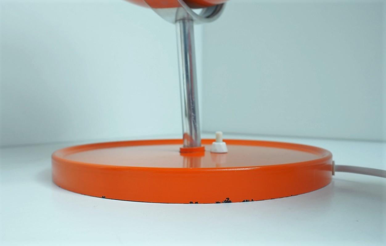 Orange Moon Light Table Lamps by Brylle & Jacobsen, Danish Space Age, 1970s For Sale 11