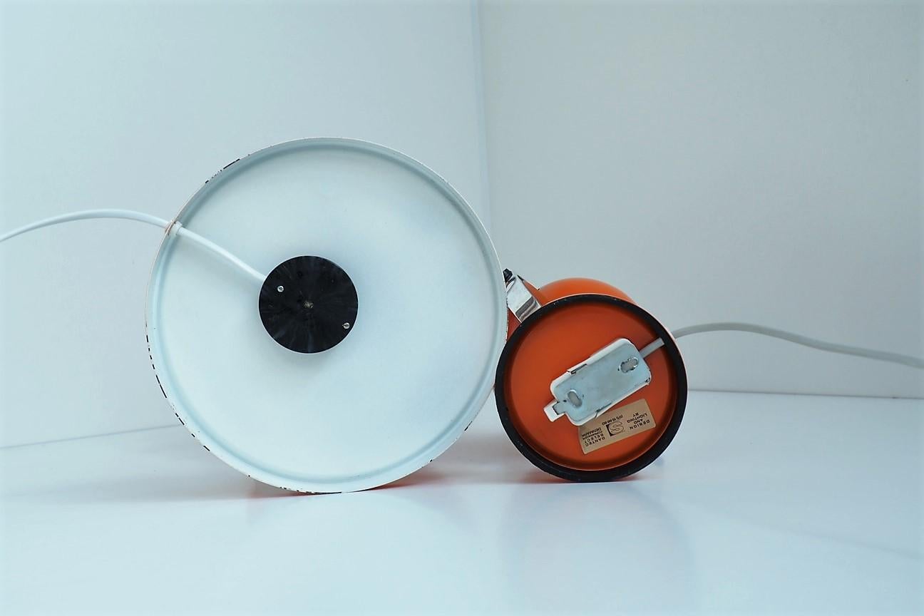 Orange Moon Light Table Lamps by Brylle & Jacobsen, Danish Space Age, 1970s For Sale 12