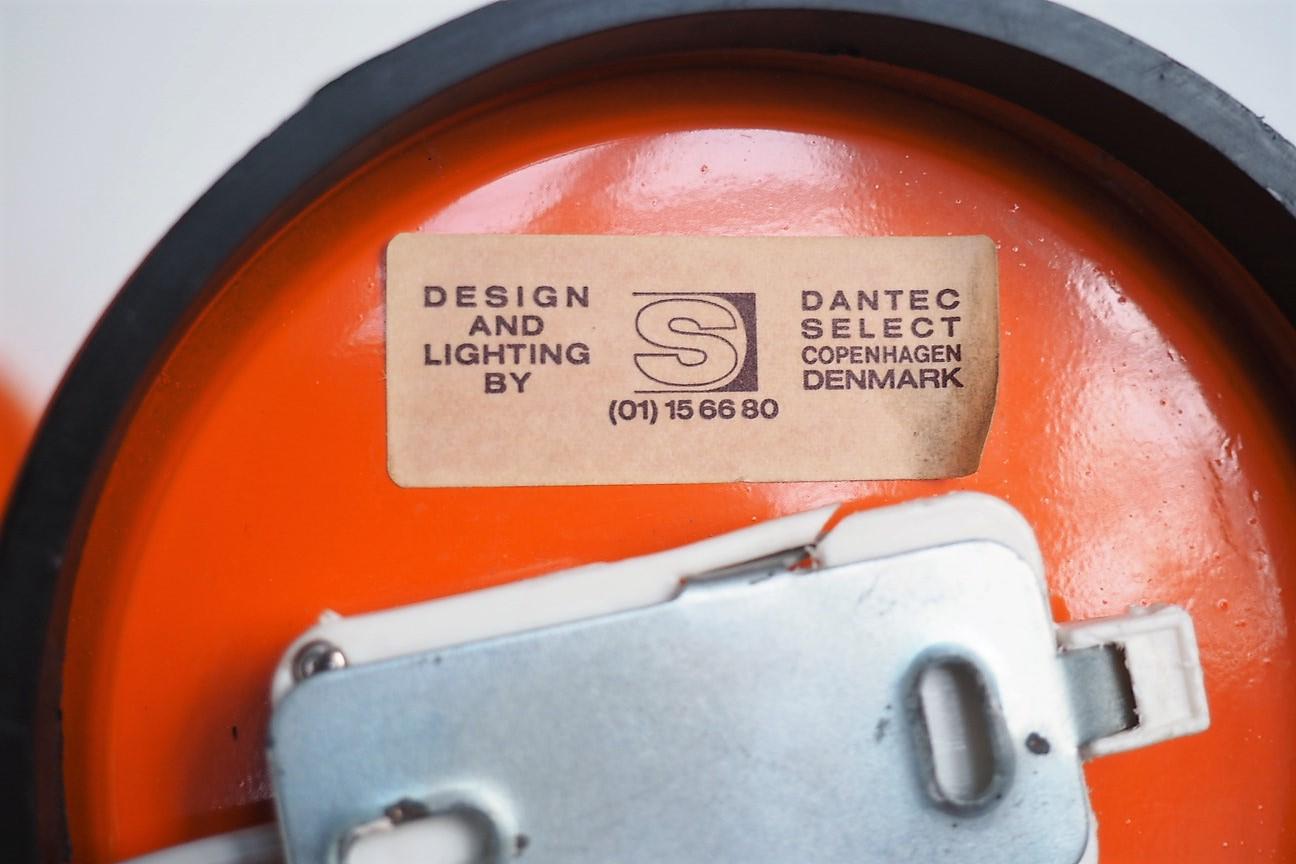 Orange Moon Light Table Lamps by Brylle & Jacobsen, Danish Space Age, 1970s For Sale 14