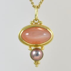 Anhänger aus schwarzem Mondstein, Lynn Kathyrn Miller, Lynn K Designs