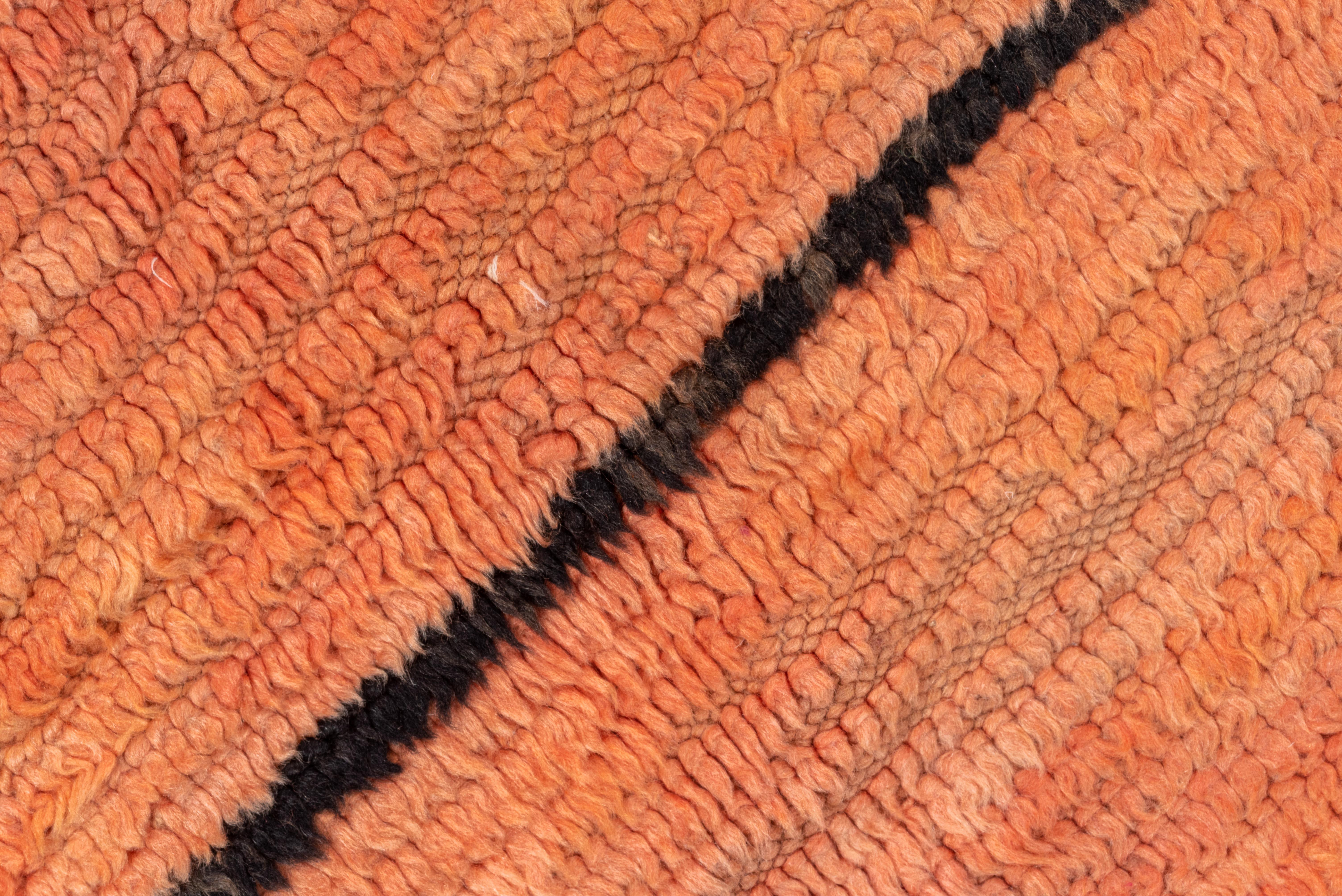 Orange Moroccan Wool Rug in Hermes Orange  1