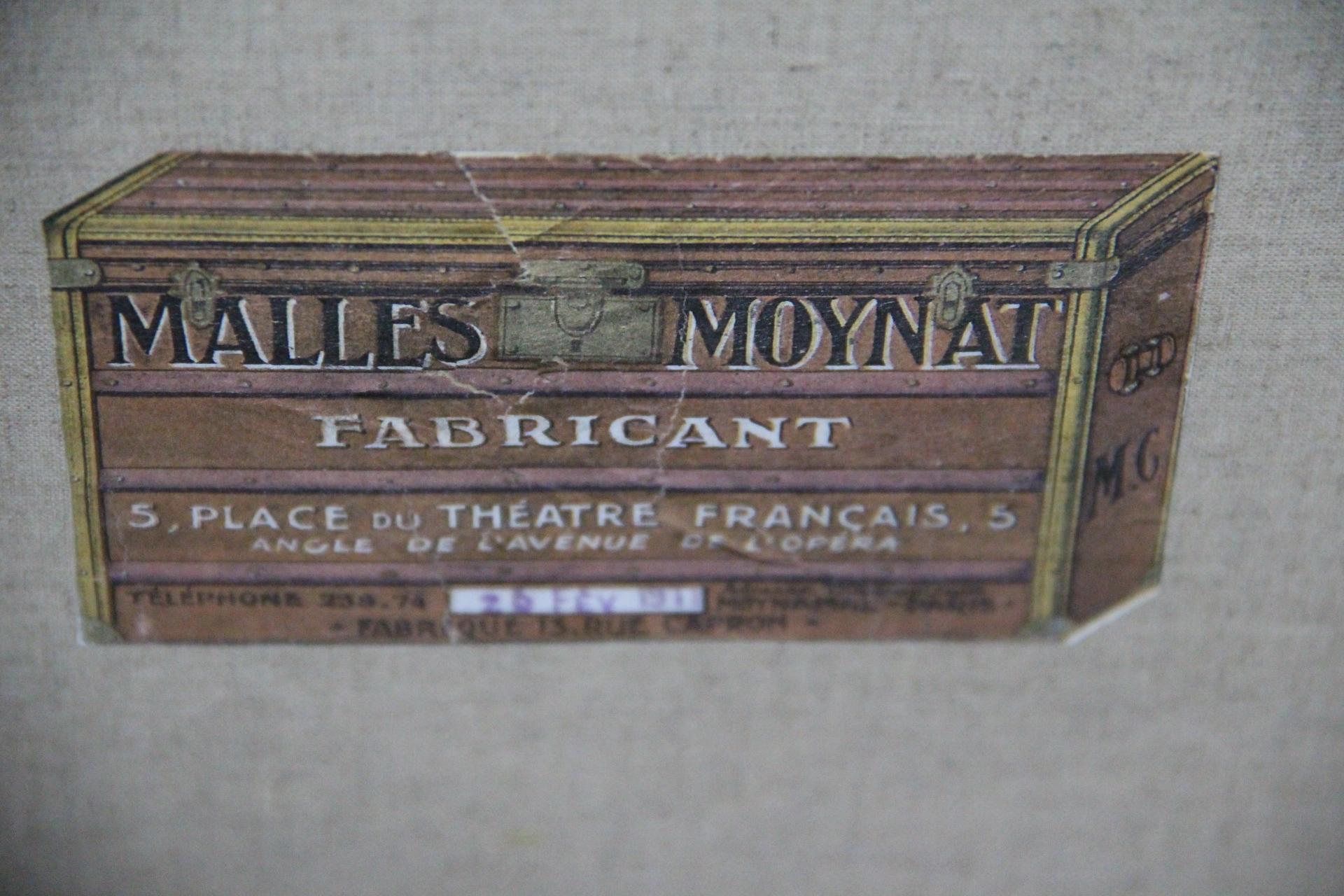 Orange Moynat Trunk, Moynat Steamer Trunk, Moynat Hat Trunk, Moynat Cube Trunk For Sale 8