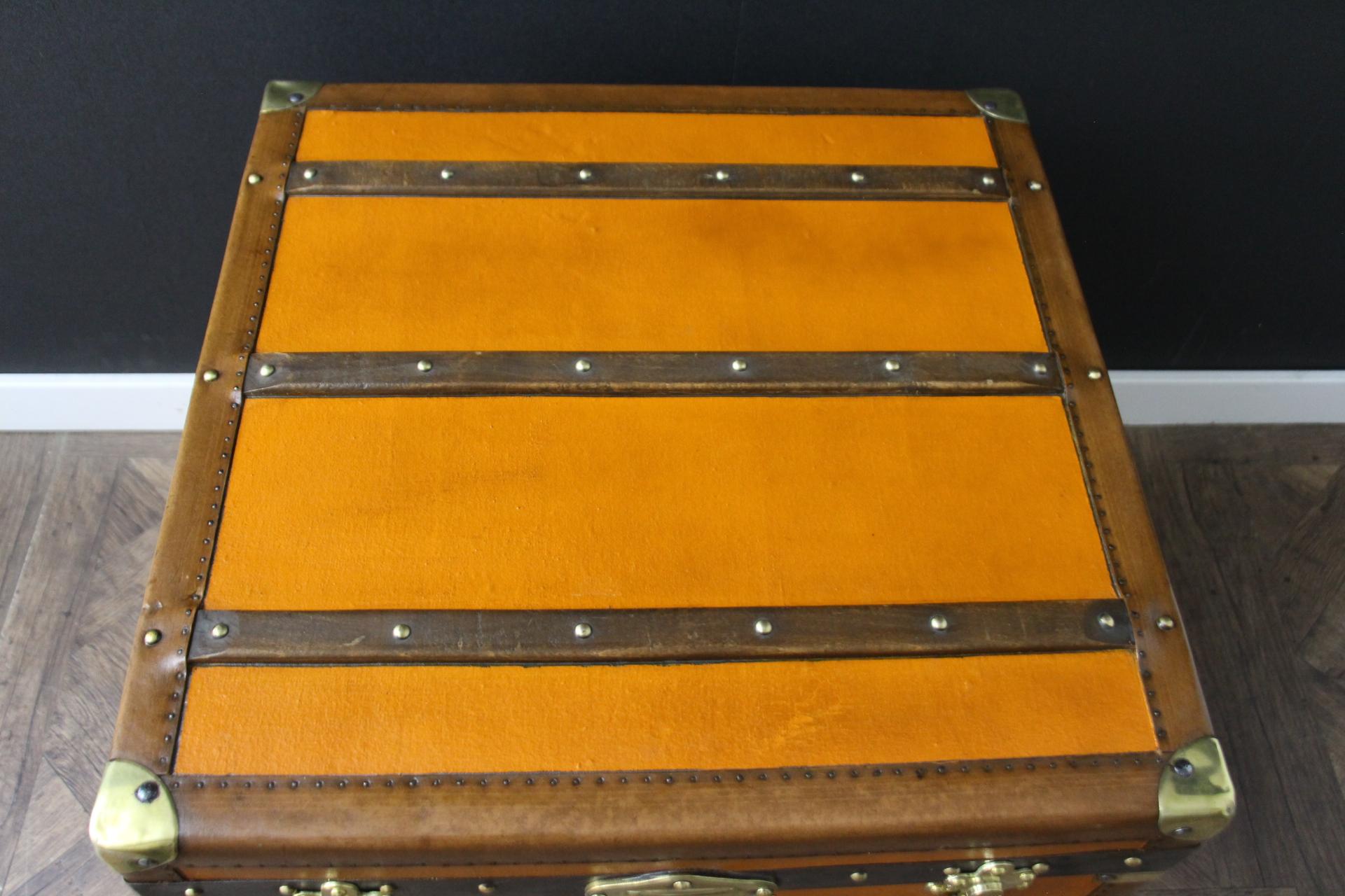 Orange Moynat Trunk, Moynat Steamer Trunk, Moynat Hat Trunk, Moynat Cube Trunk 12