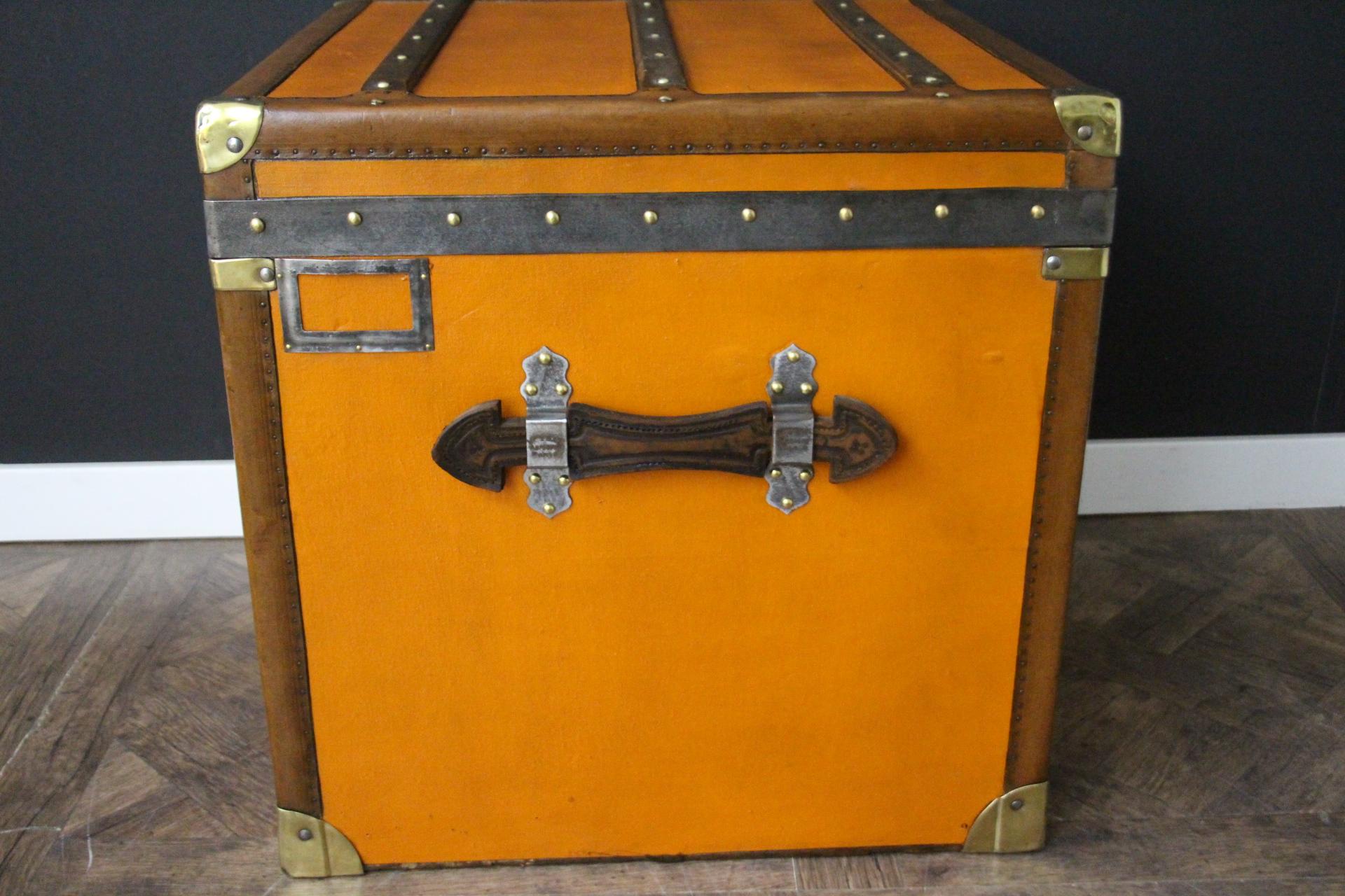 Orange Moynat Trunk, Moynat Steamer Trunk, Moynat Hat Trunk, Moynat Cube Trunk 1