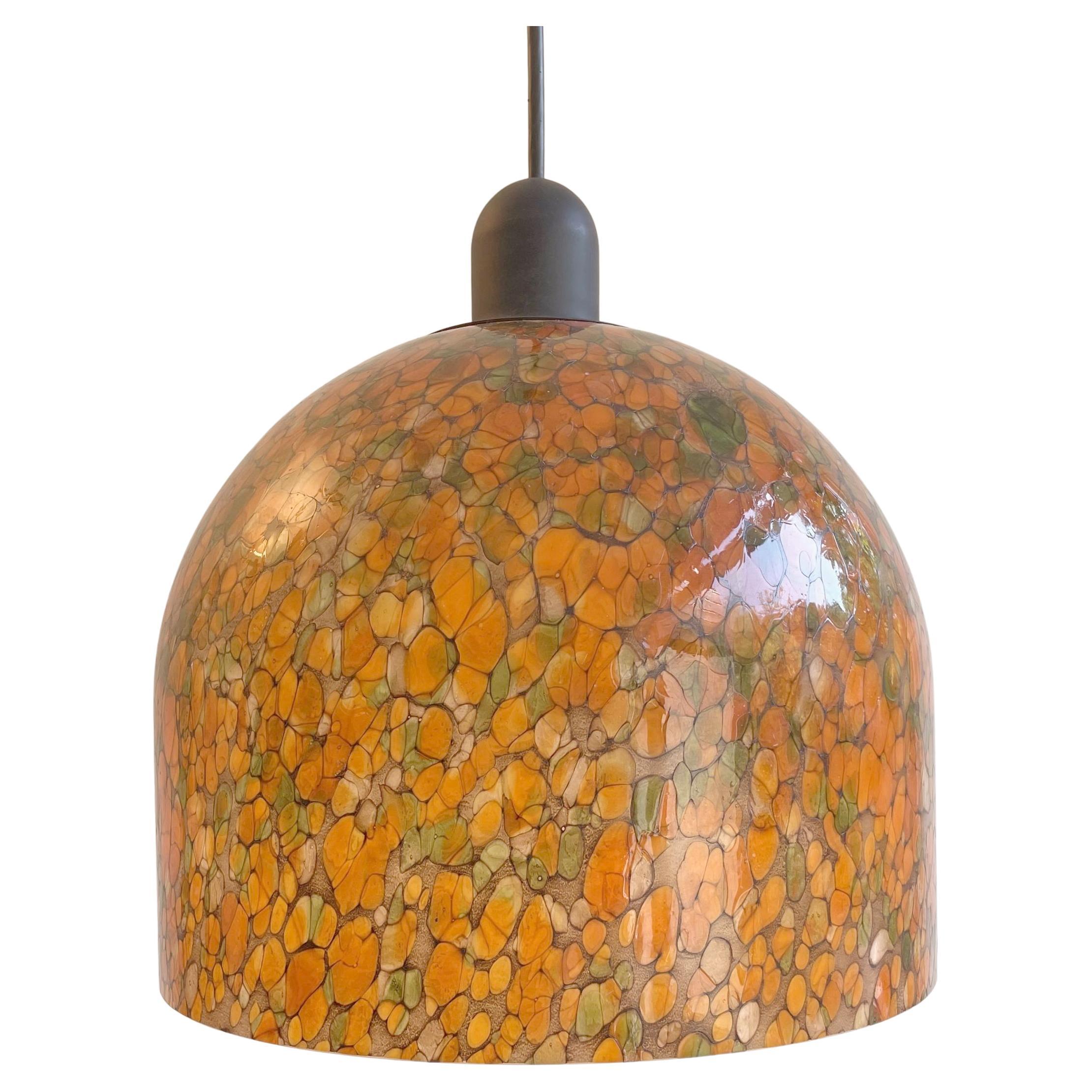 Orangefarbene Pendelleuchte von Peill & Putzler, 1970er Jahre, Deutschland im Angebot