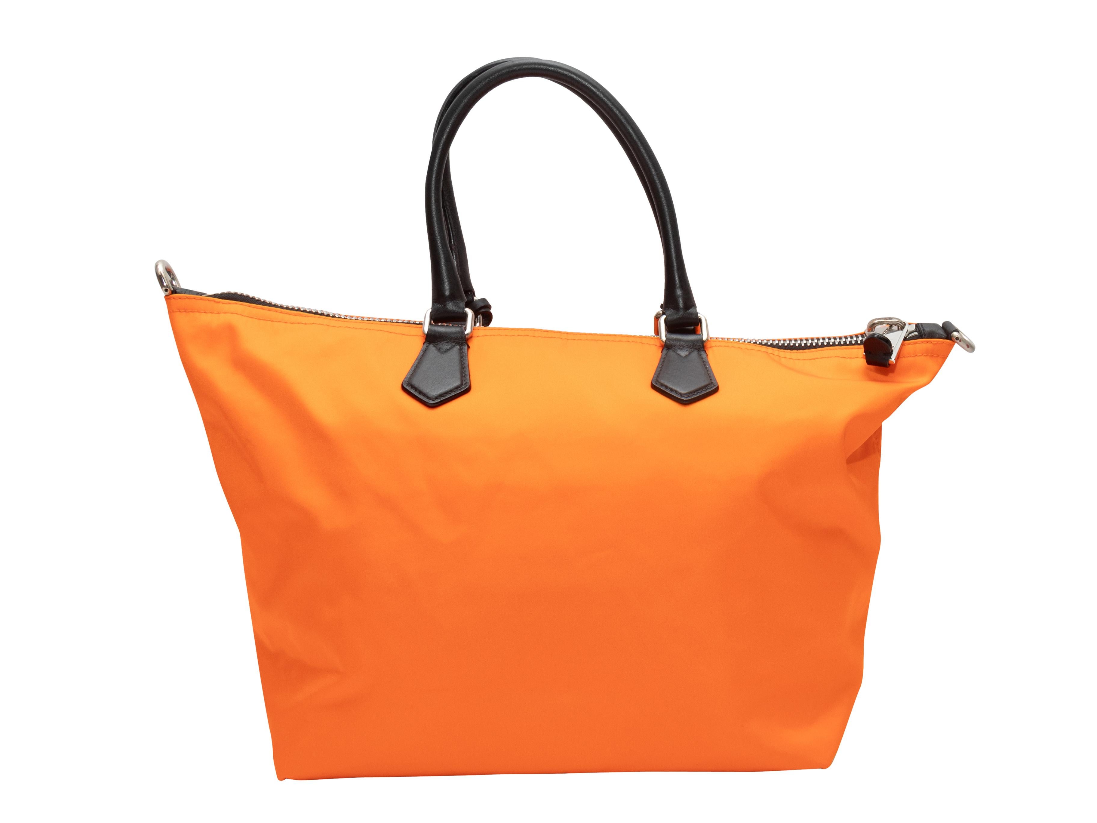 Women's or Men's Orange & Multicolor Moschino Couture Nylon Shopper Tote For Sale