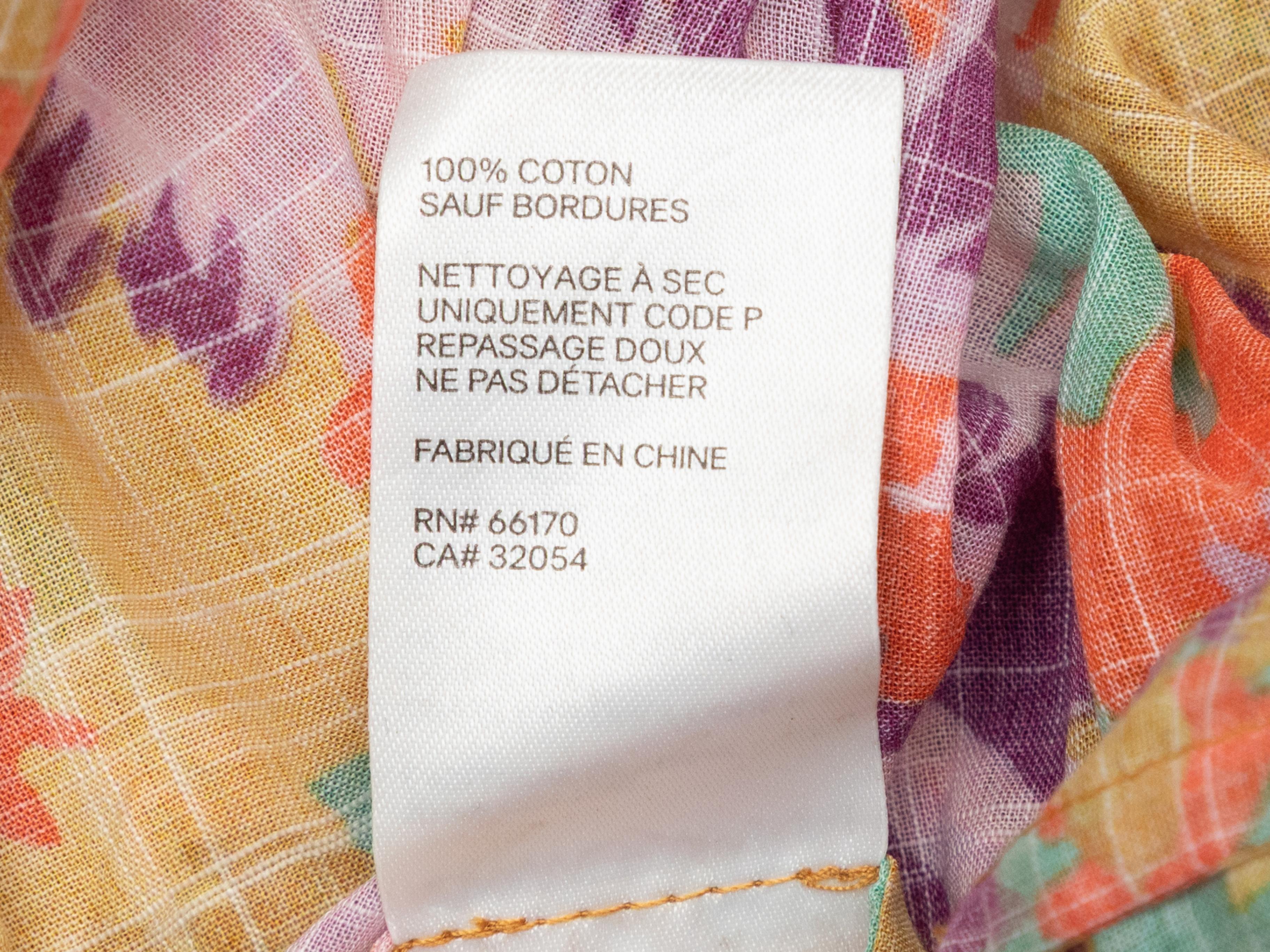 Orange & Multicolor Zimmermann Maxikleid mit Blumenmuster Designer Größe 3 im Angebot 2
