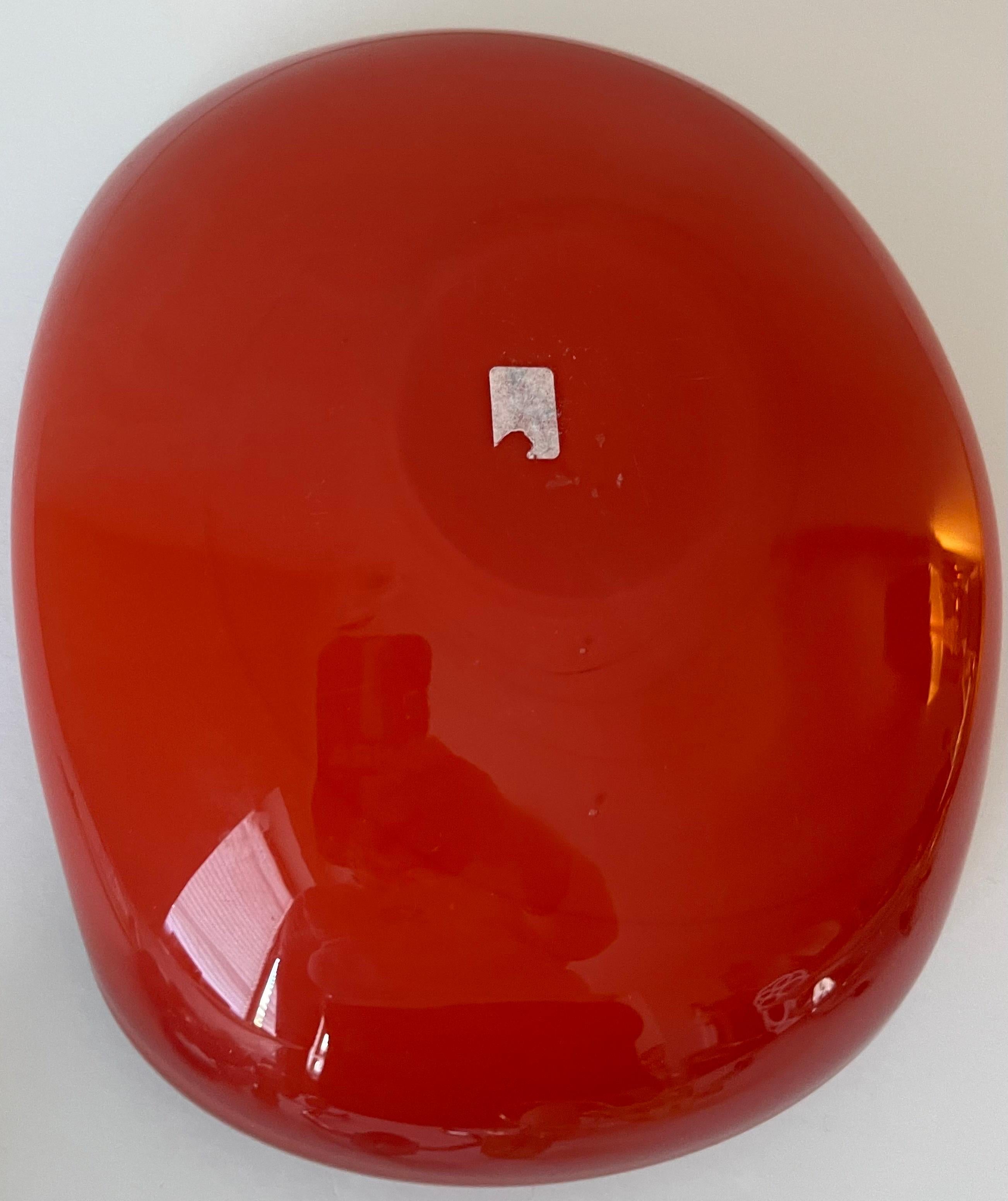 Orange Murano Glass Ashtray by Barbini For Sale 4