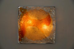 Orangefarbene Murano-Glas-Leuchter, Italien, 1960er Jahre