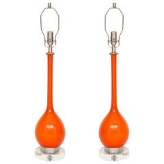 Lampes verre de Murano orange