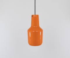 Orange Murano glass pendant by Massimo Vignelli for Venini, 1950s