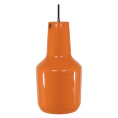 Colgante de cristal de Murano naranja de Massimo Vignelli para Venini, años 50