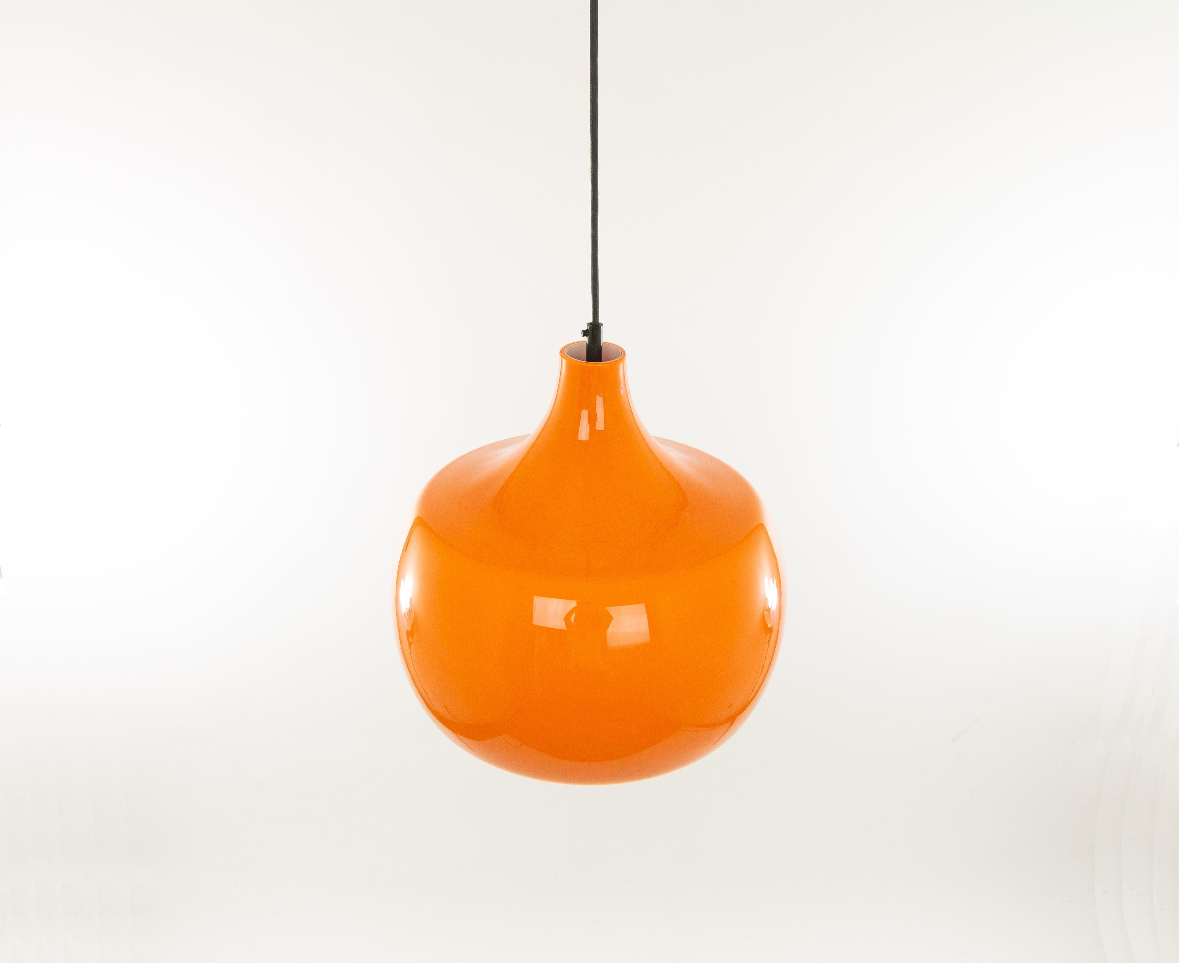 Mid-20th Century Orange Murano Glass Pendant by Venini, 1950s