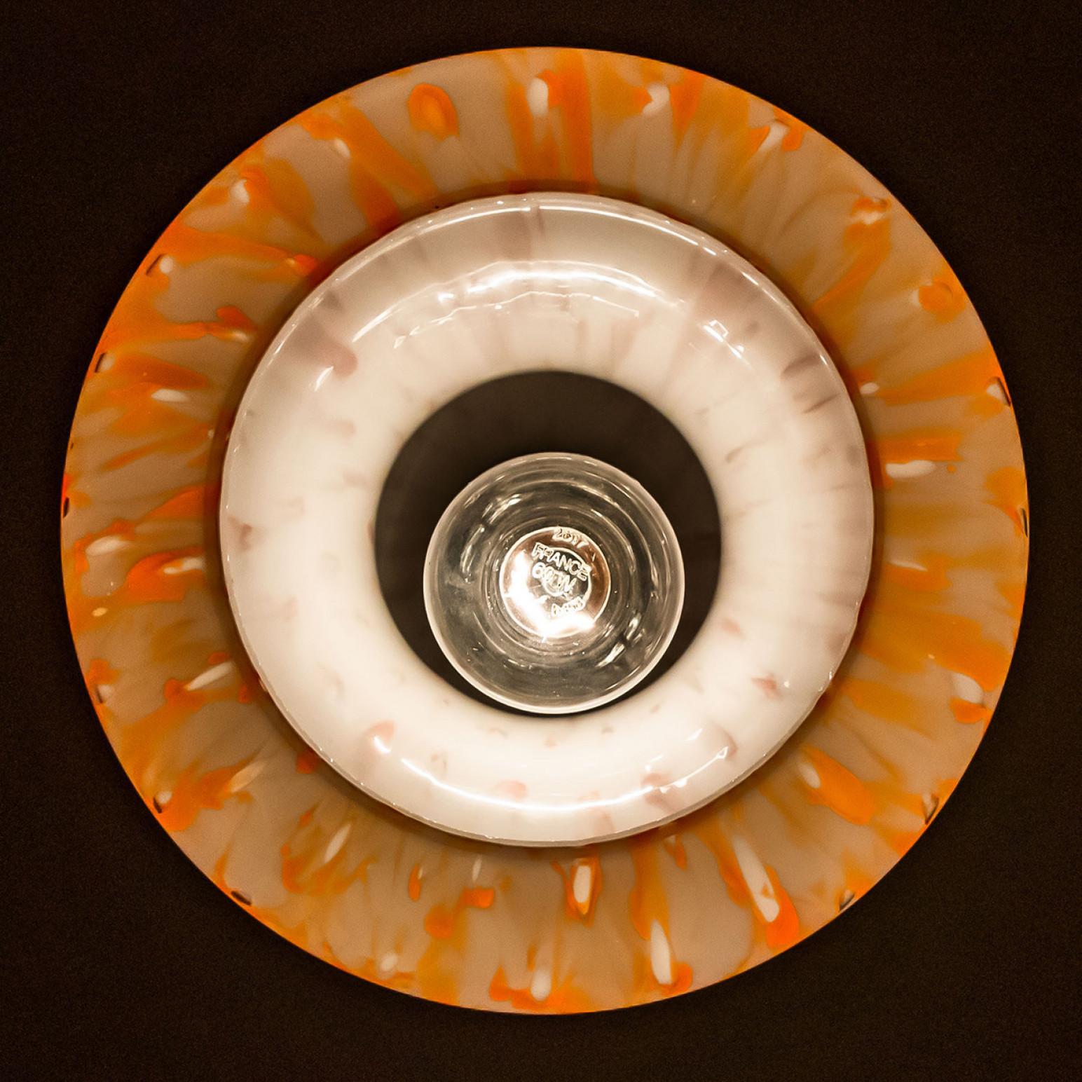 Orange Murano Glass Pendant Light by Massimo Vignelli for Venini, 1960 For Sale 8