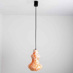 Orange Murano Glass Pendant Light by Massimo Vignelli for Venini, 1960