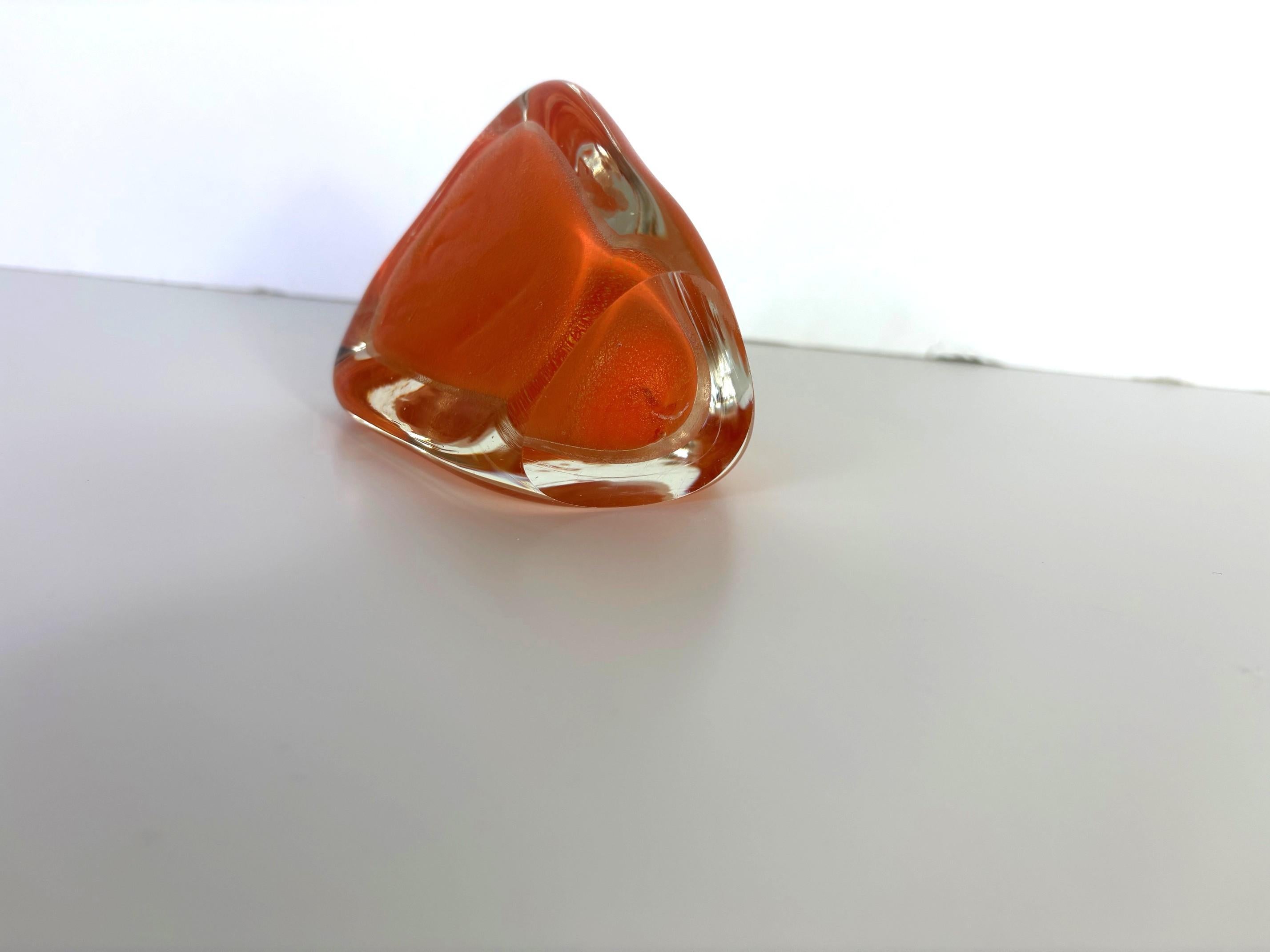 Italiano Vaso di Murano arancione in vendita