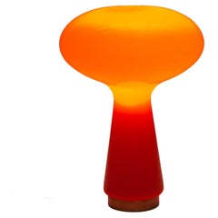 Orange Mushroom Murano Glass Table Lamp by Carlo Nason for Mazzega, 1966