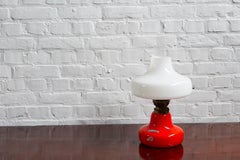 Orange 'Oline' Oil Table Lamp from Fog & Mørup, Denmark, 1960s