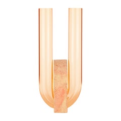 Orange-Orange Cochlea Della Liberazione Soils Edition Vase by Coki Barbieri