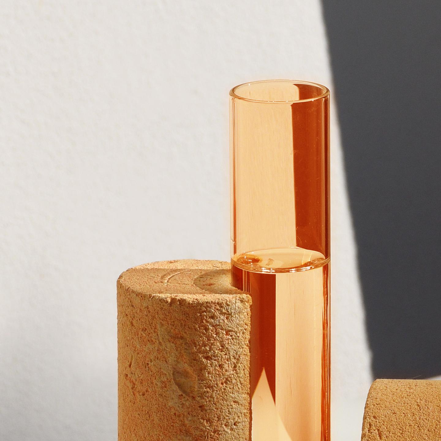 Stone Orange-Orange Cochlea Della Metamorfosi 2 Soils Edition Vase by Coki Barbieri For Sale