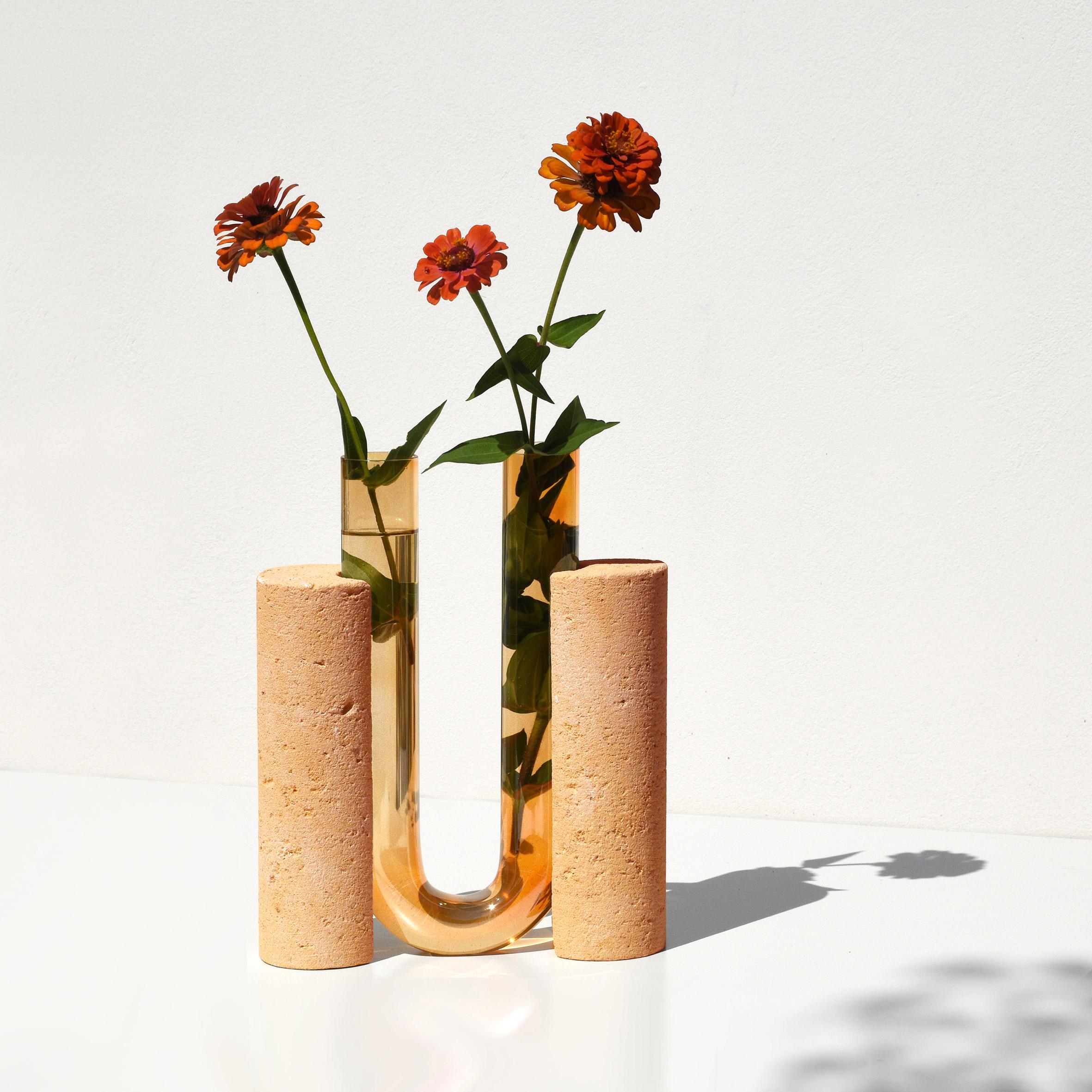 Orange-Orange Cochlea dello Sviluppo Soils Edition Vase by Coki Barbieri In New Condition For Sale In Geneve, CH