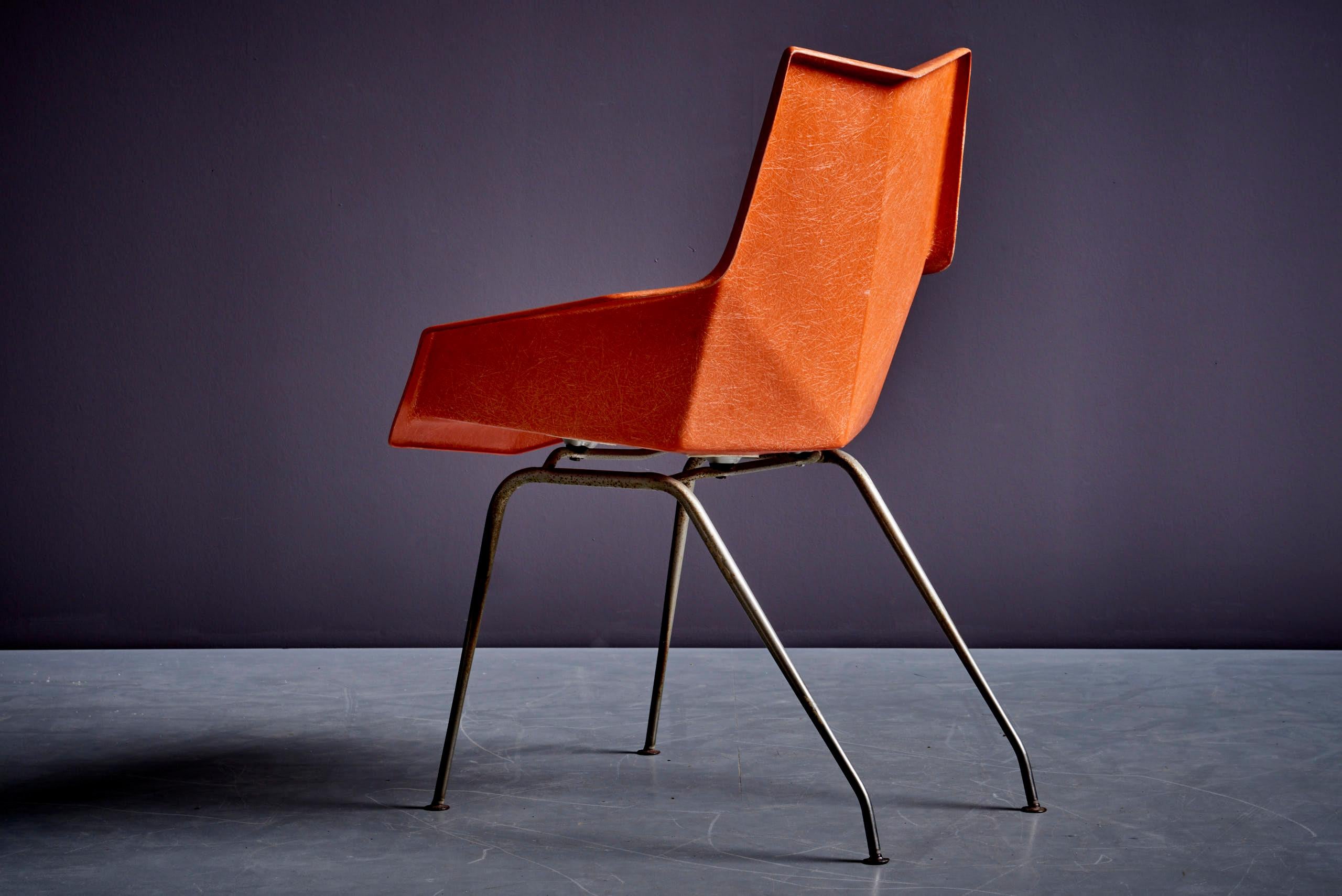 Silla origami naranja de Paul Mcobb en Bueno Estado en Berlin, DE