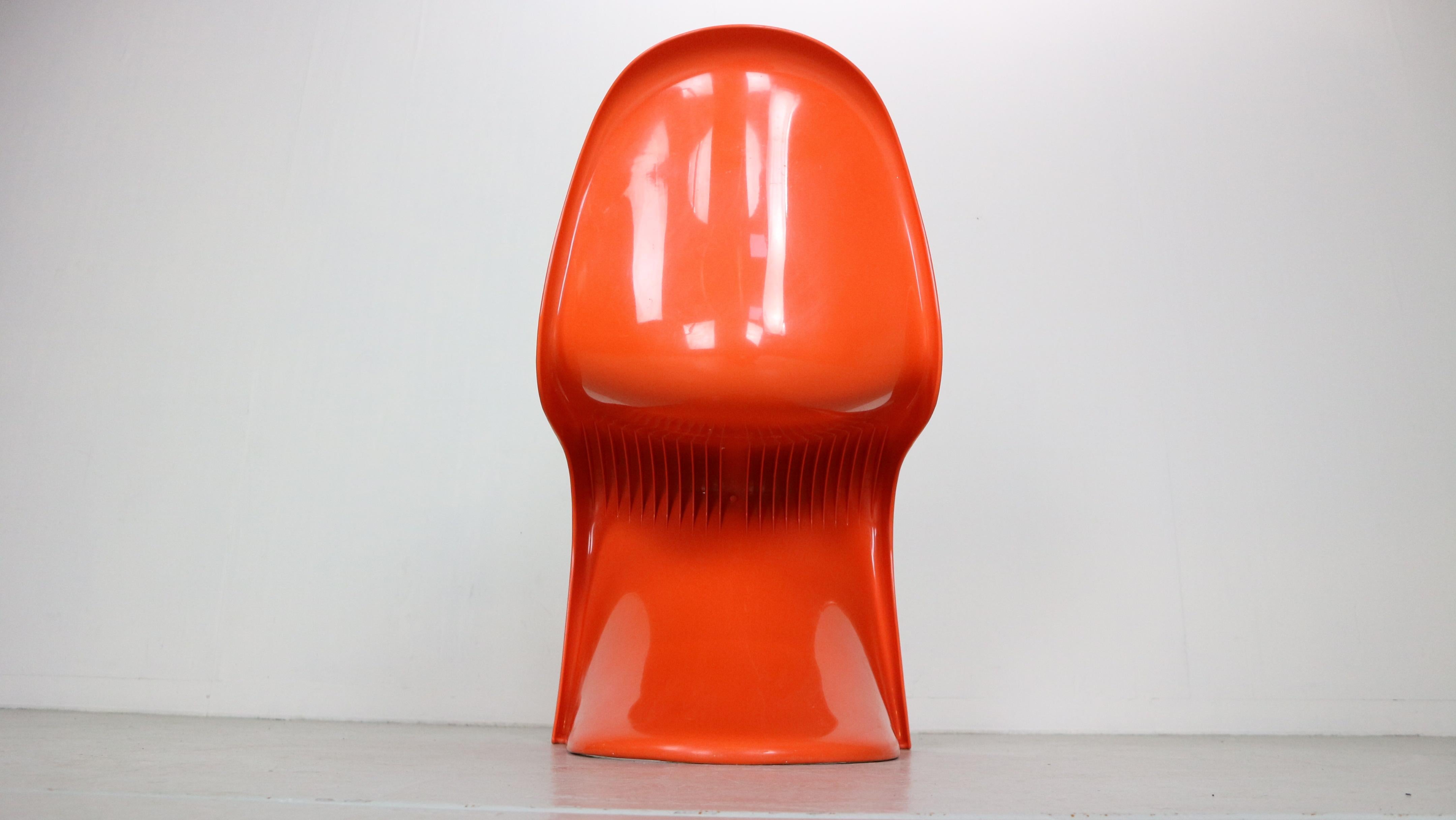 Orange Original Panton S Chairs by Verner Panton for Herman Miller, 1968 2