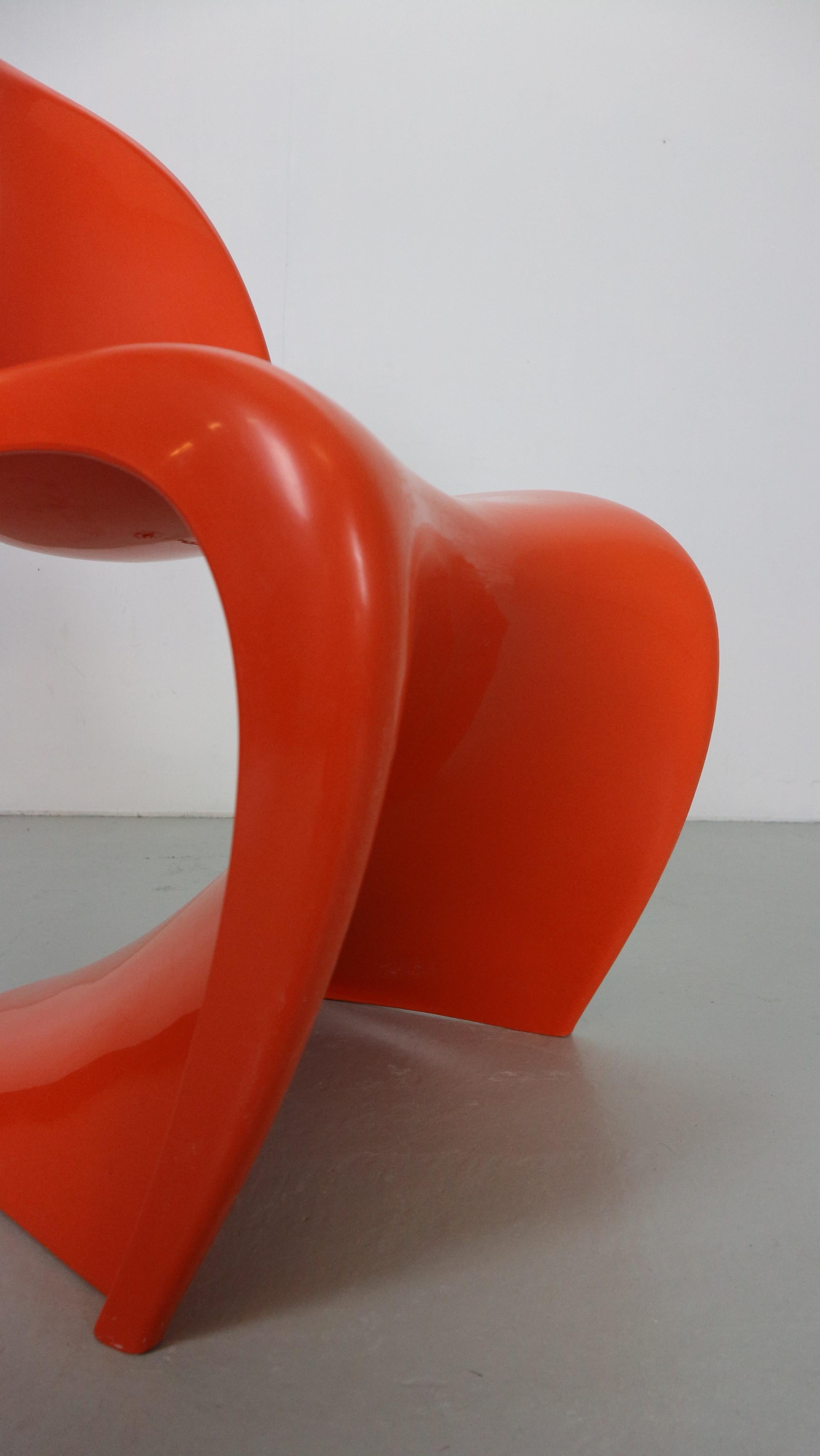 Orange Original Panton S Chairs by Verner Panton for Herman Miller, 1968 5