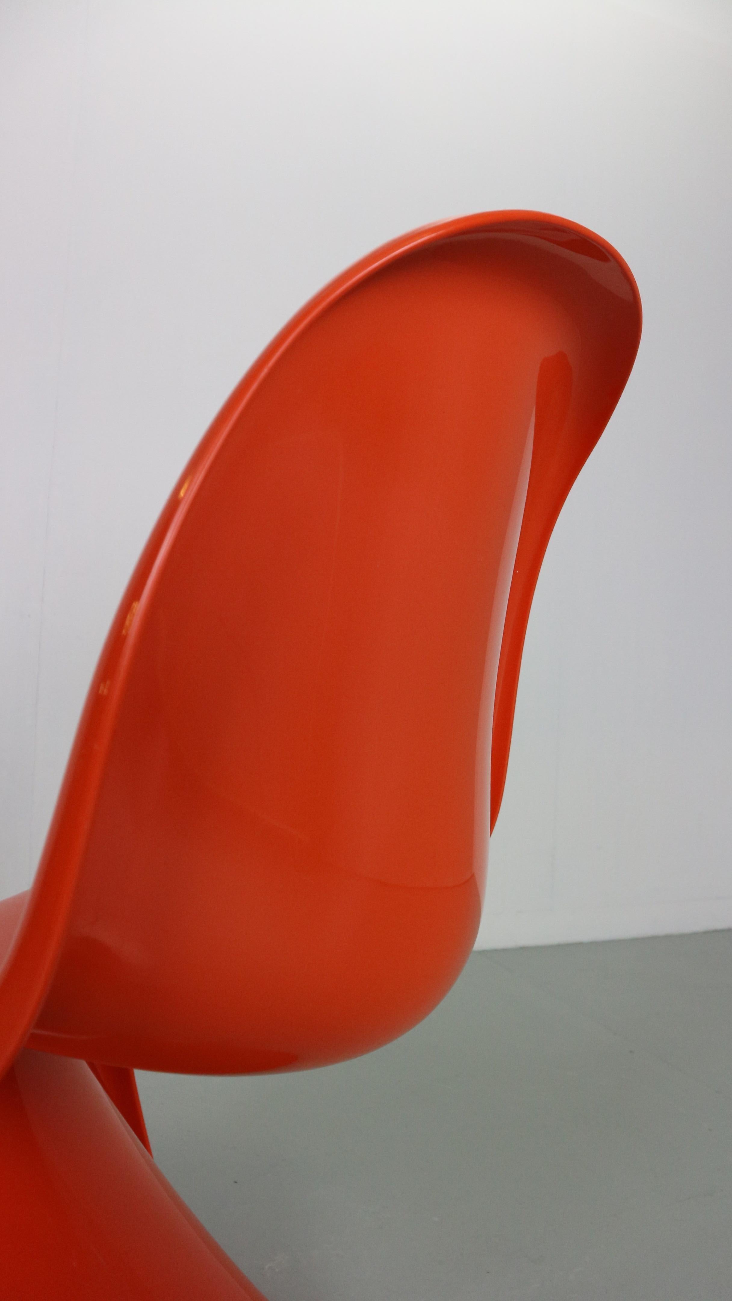 Orange Original Panton S Chairs by Verner Panton for Herman Miller, 1968 10