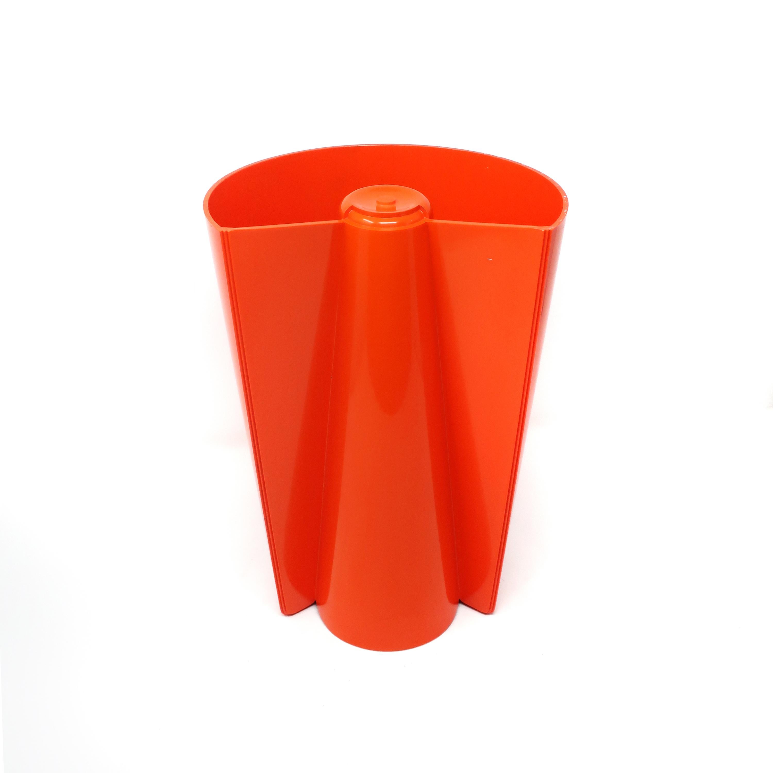 Italian Orange Pago Pago Vase by Enzo Mari for Danese