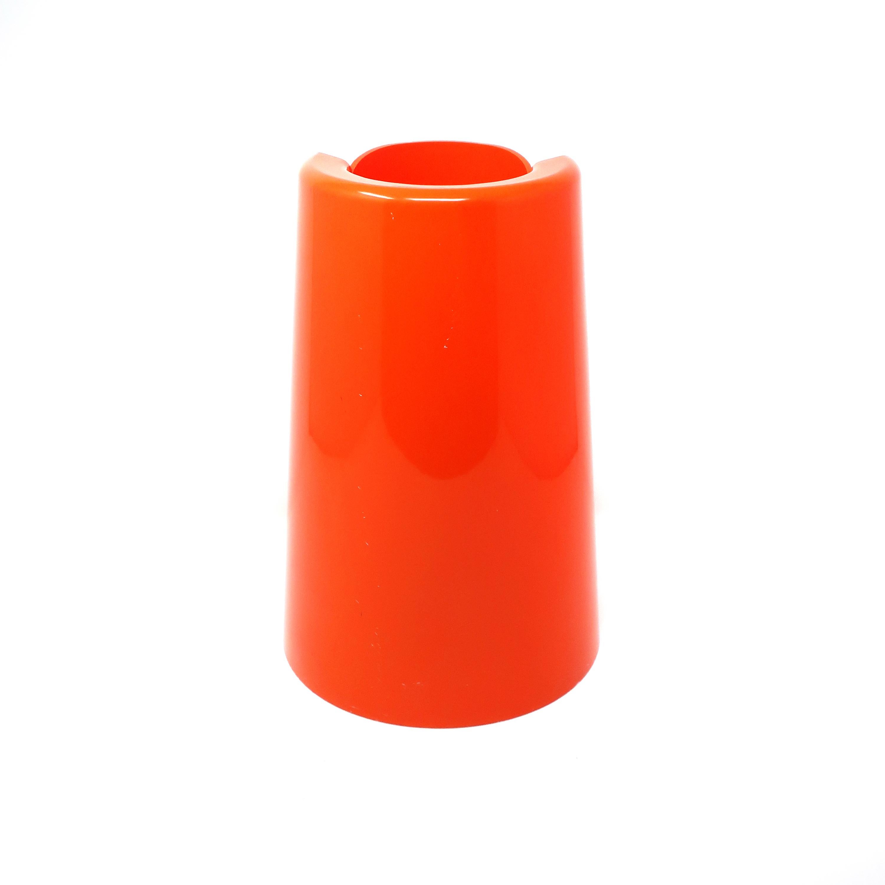Plastic Orange Pago Pago Vase by Enzo Mari for Danese