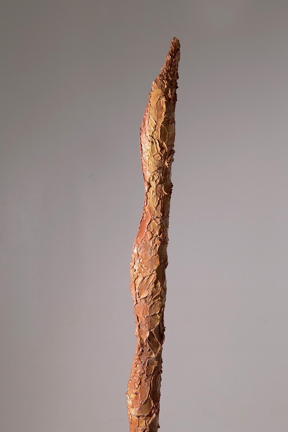 Iron Orange painted iron sculpture by Mario Brunelli For Sale
