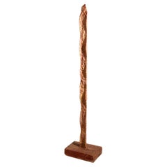 Sculpture en fer peint orange de Mario Brunelli