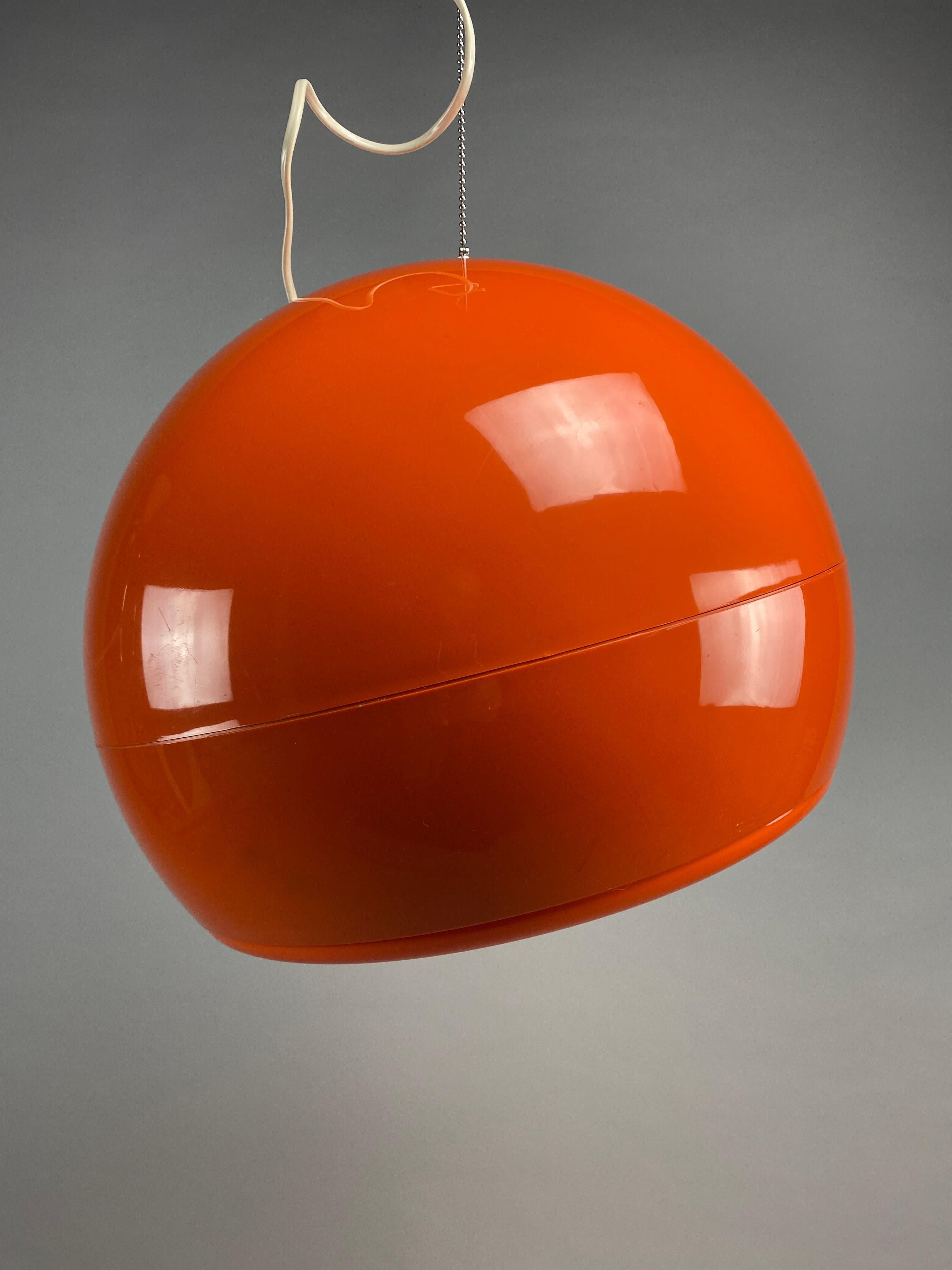 Lampe à suspension Pallade orange d'Artemide 1968 en vente 1