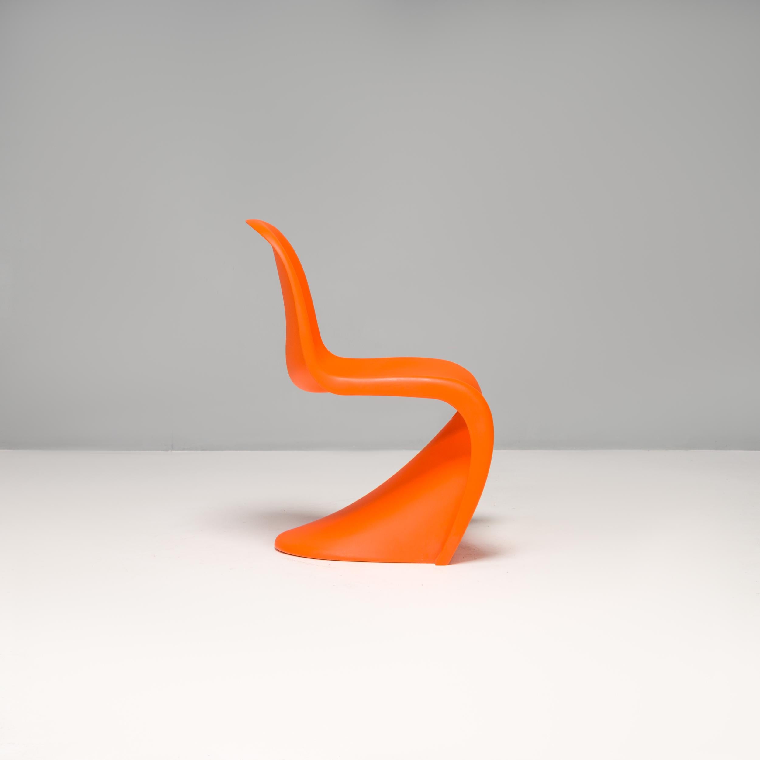 Orange Panton Chairs by Verner Panton for Vitra, Set of 8 4