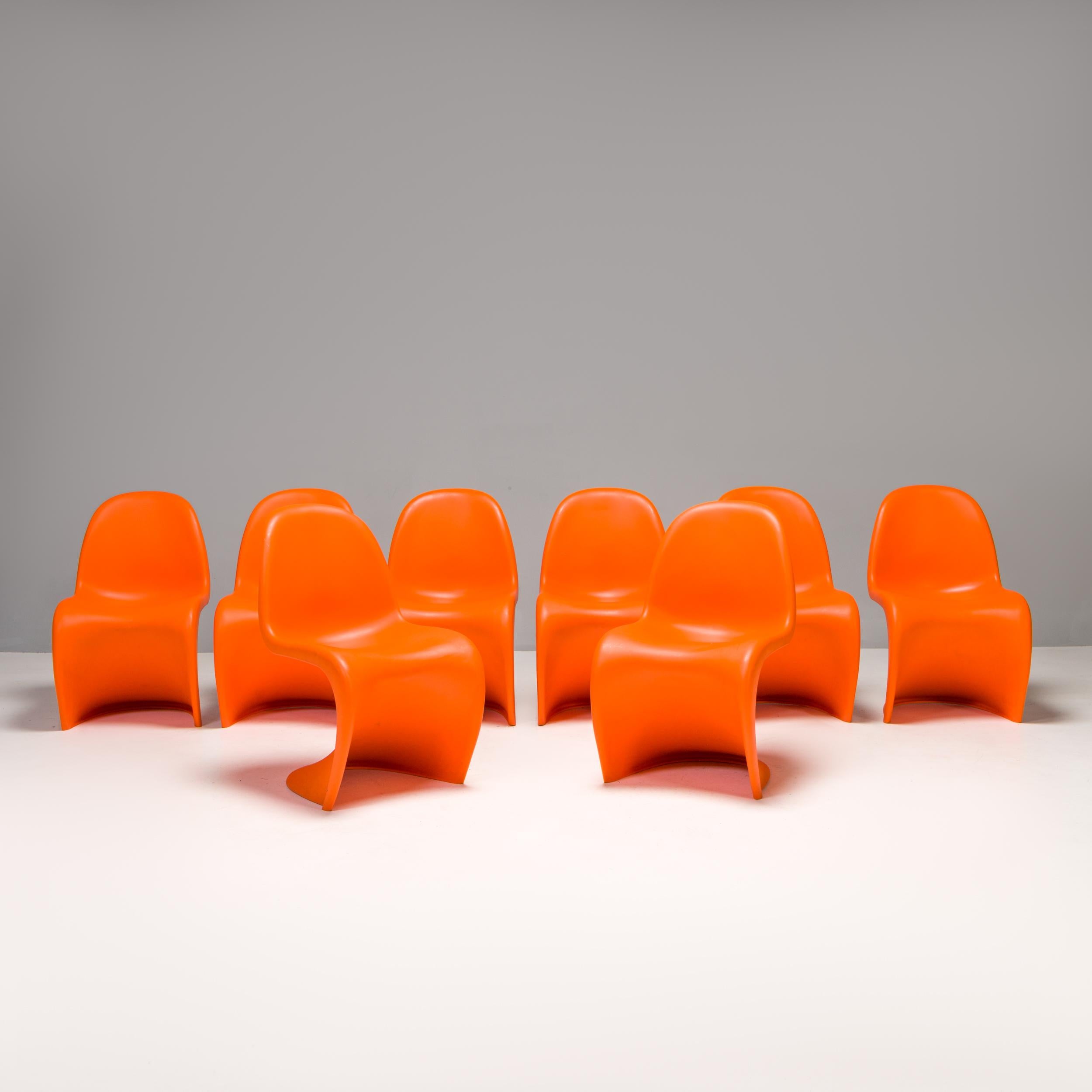 The Panton chair was designed by Verner Panton in 1960 and developed for production with Vitra in 1967, making history as the first chair to be manufactured in a single piece from plastic.

The most recent iteration was created in 1999 and the