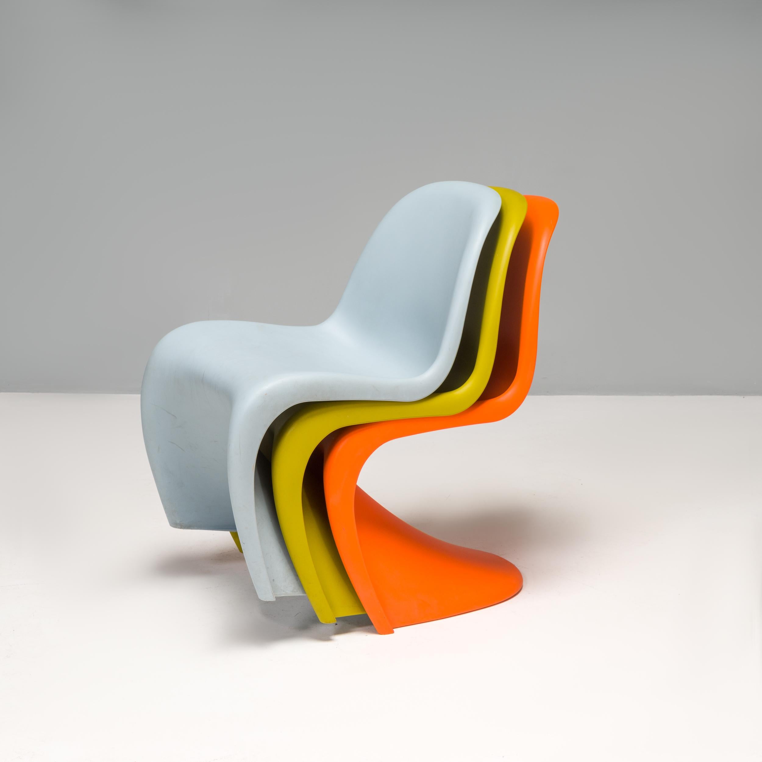 Orange Panton Chairs by Verner Panton for Vitra, Set of 8 1