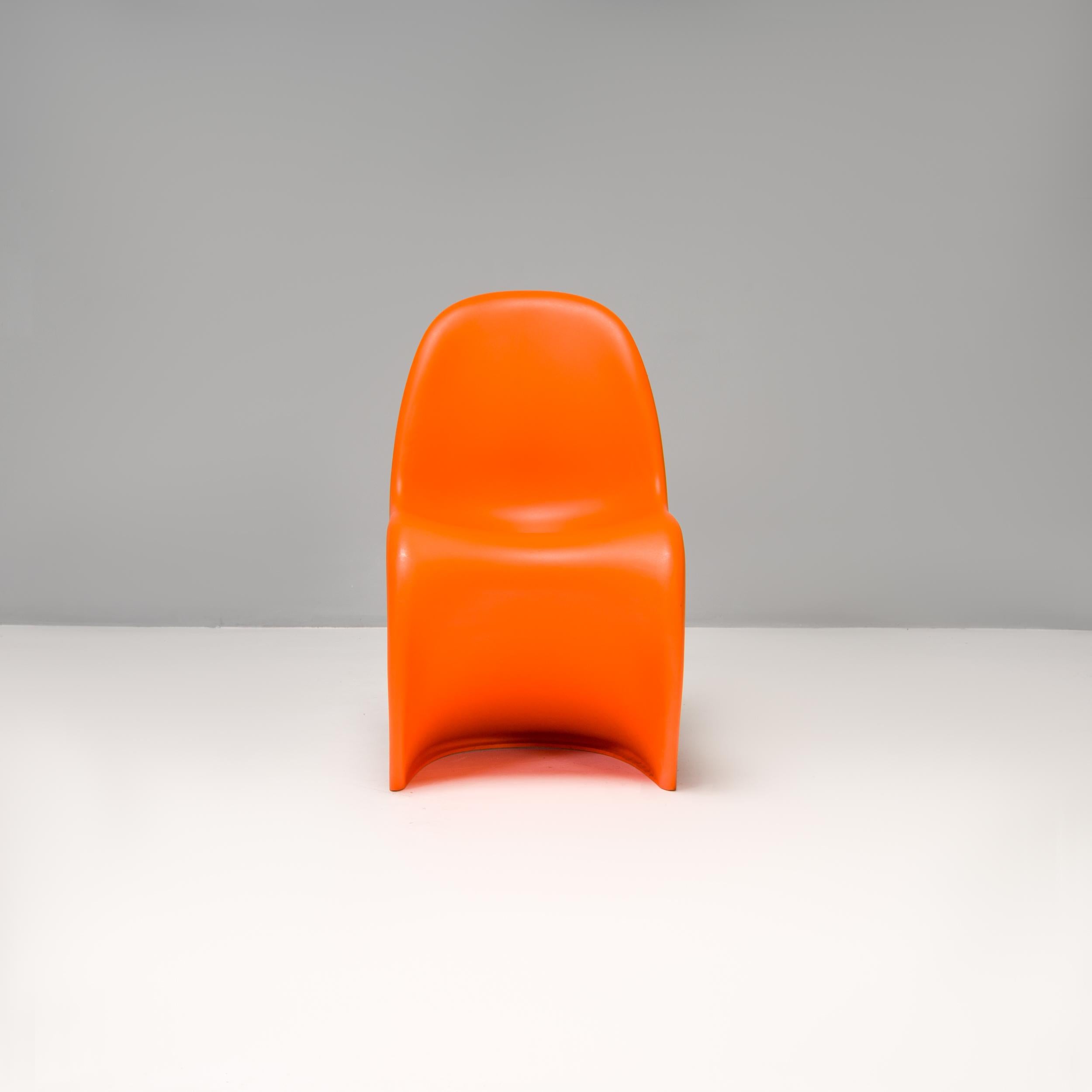 Orange Panton Chairs by Verner Panton for Vitra, Set of 8 2