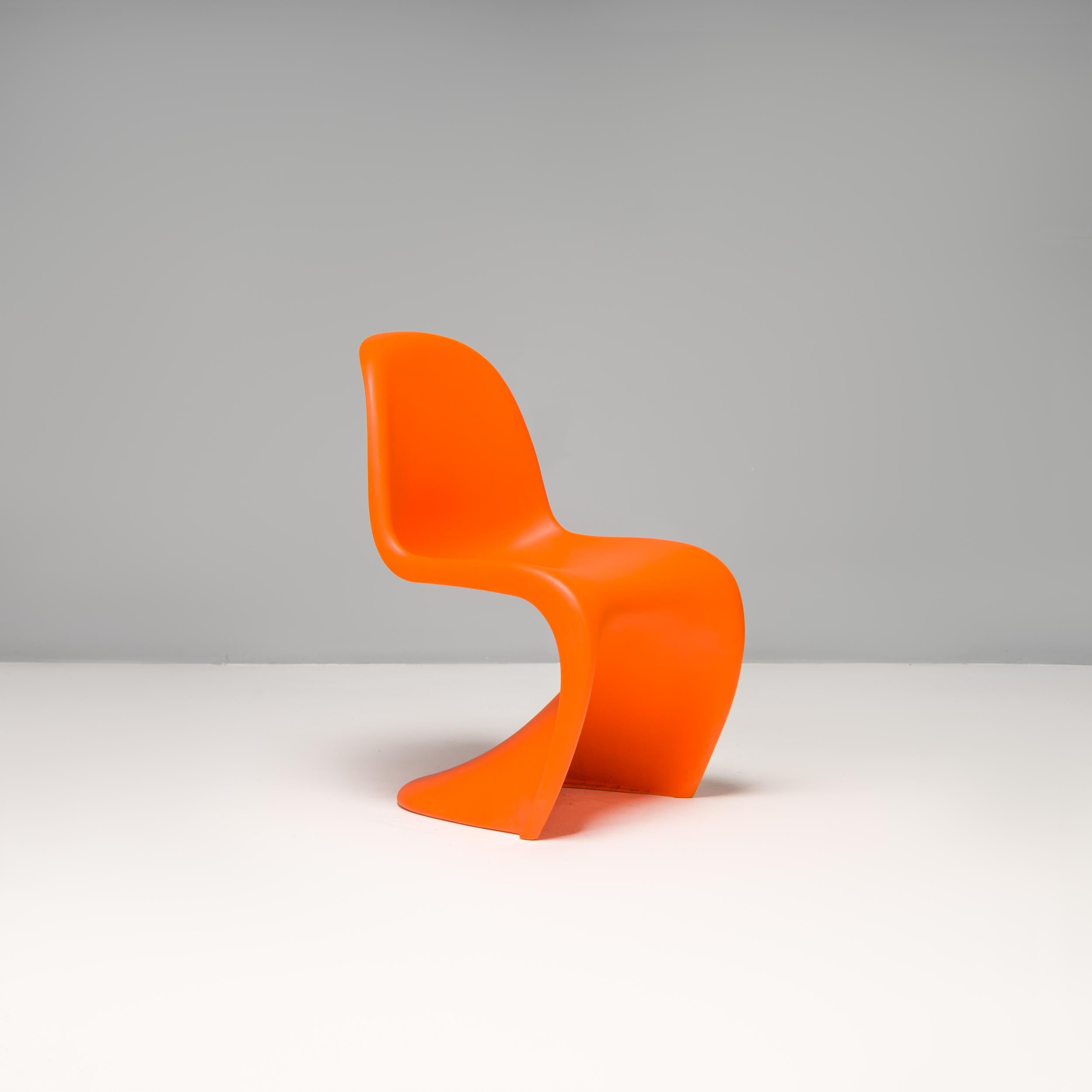 Orange Panton Chairs by Verner Panton for Vitra, Set of 8 3