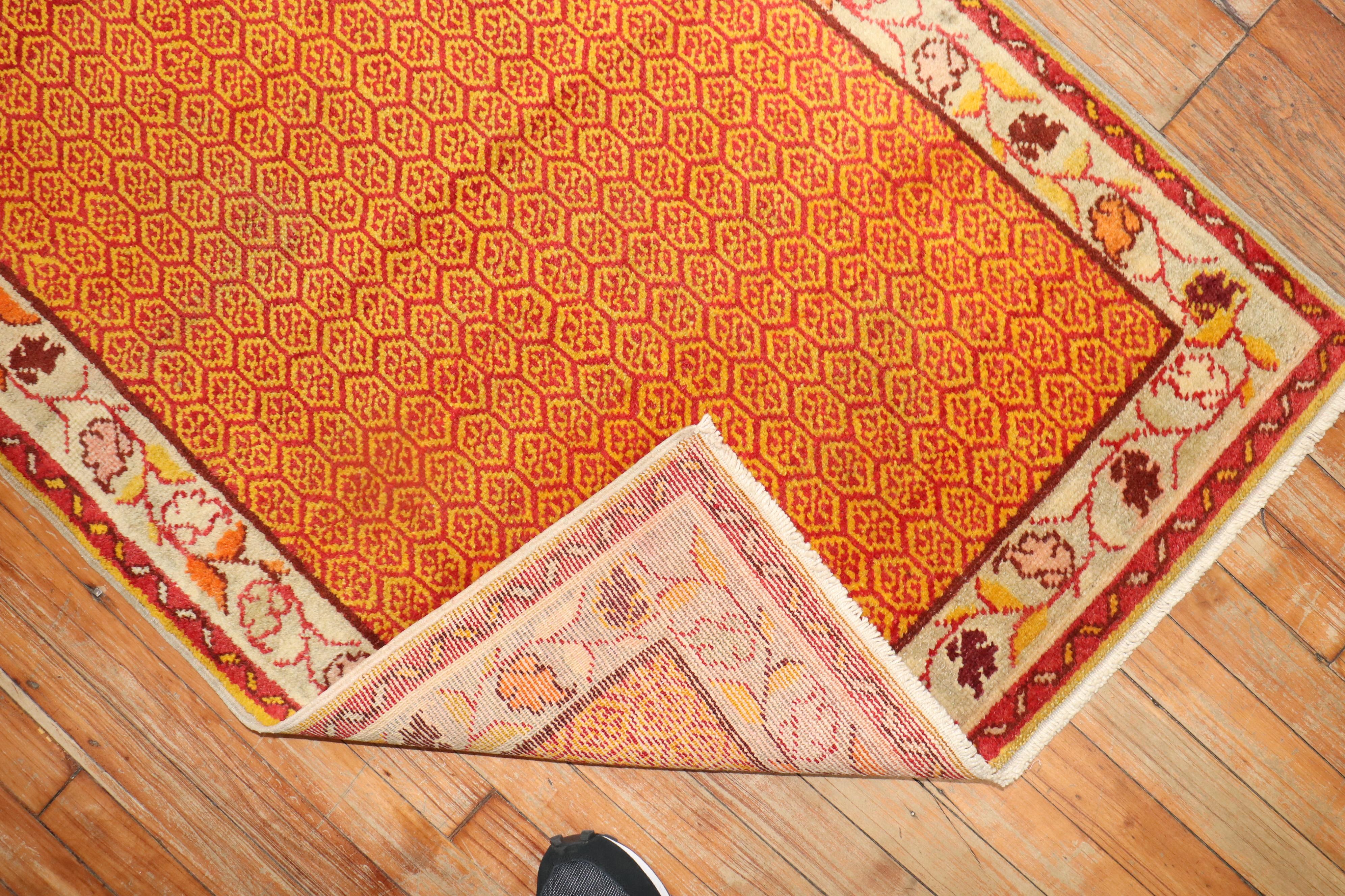 Mid-20th Century Orange Peel Anatolian Rug For Sale