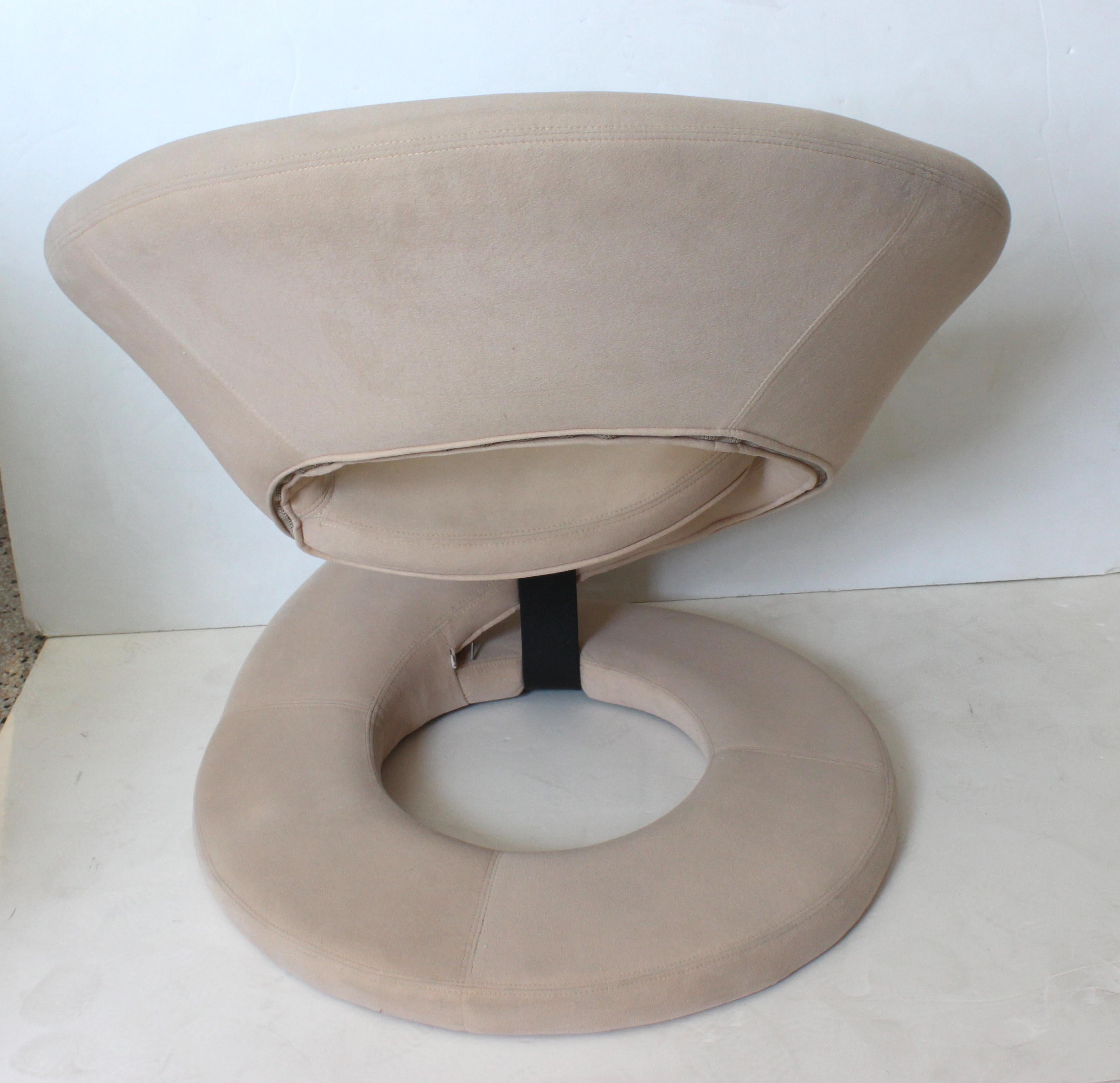 Enameled Orange Peel Lounge Chair Style of Louis Durot