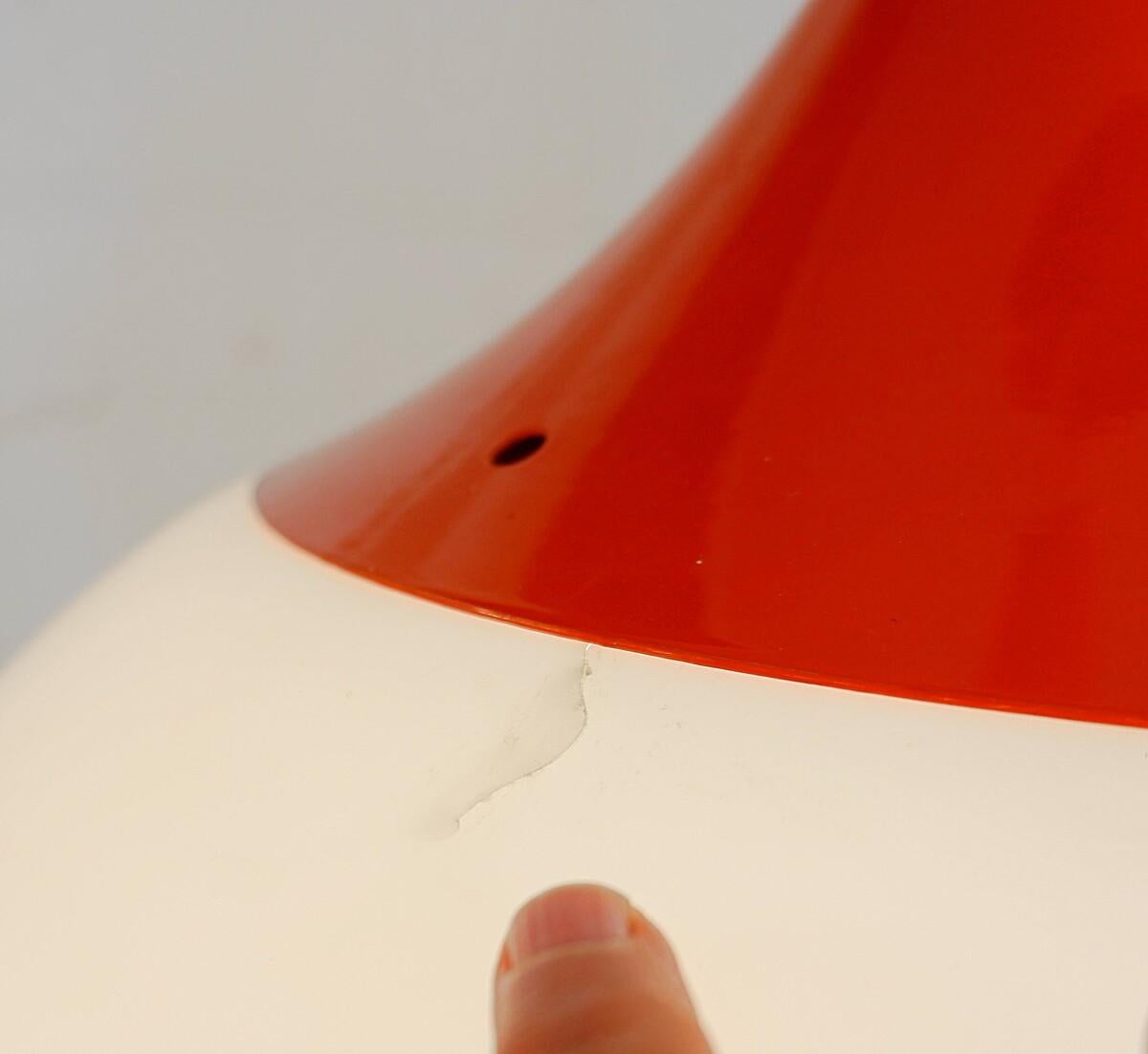 Lampada a sospensione arancione di Elio Martinelli per Martinelli Luce anni '1970 in vendita 4