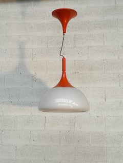 Orange Pendant Lamp by Elio Martinelli for Martinelli Luce 70s