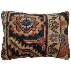 Orange Persian Border Heriz Rug Pillow